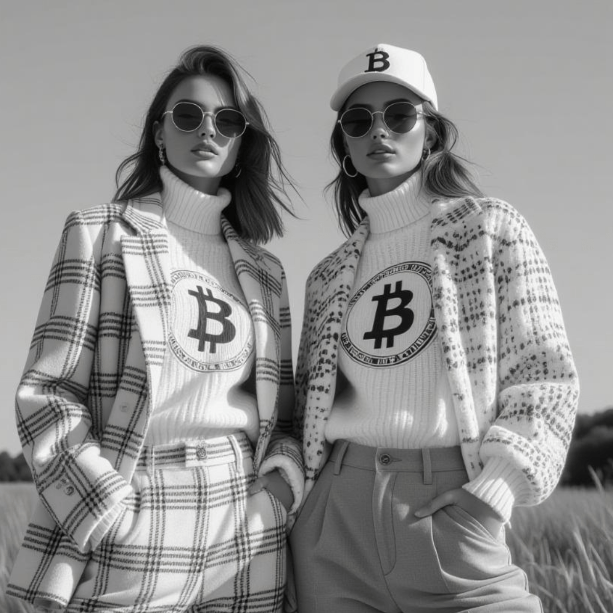 Designer Women's Bitcoin Clothing at The Orange Habit - sweaters by Nikki Nakamoto