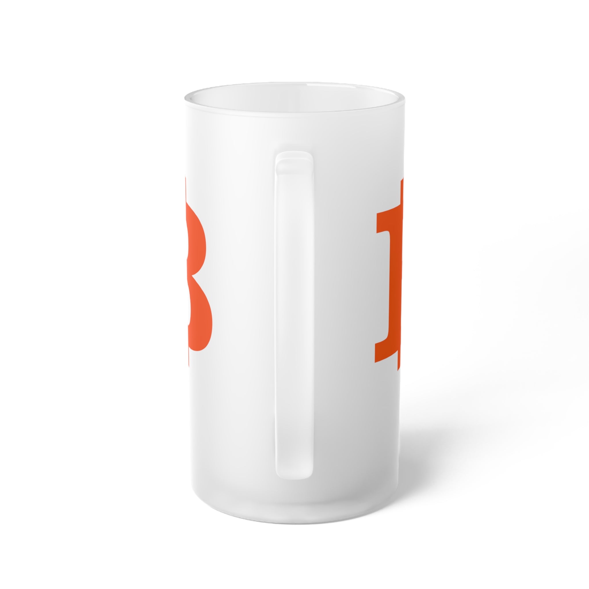 Bitcoin beer mug by orange habit home handle view