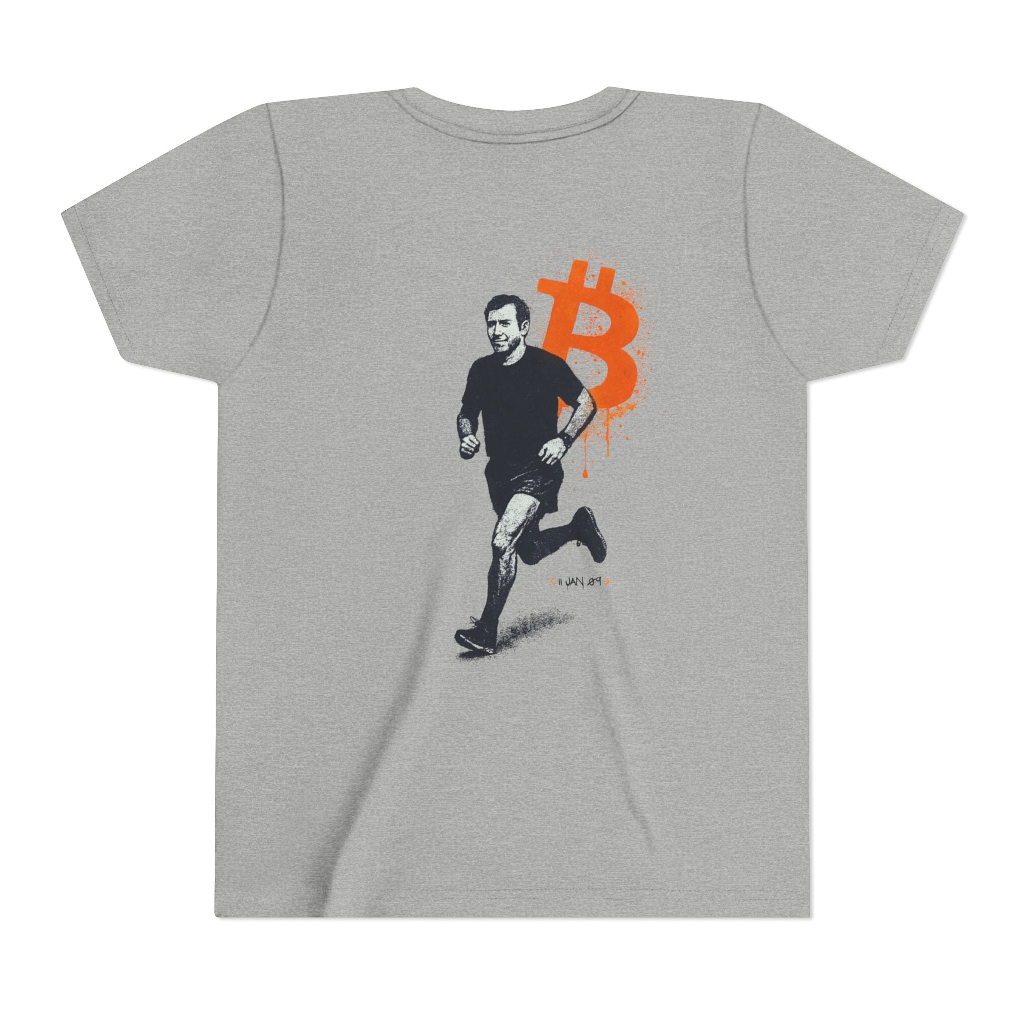 Running Bitcoin / Kid’s T-Shirt - The Orange Habit Bitcoin Clothing