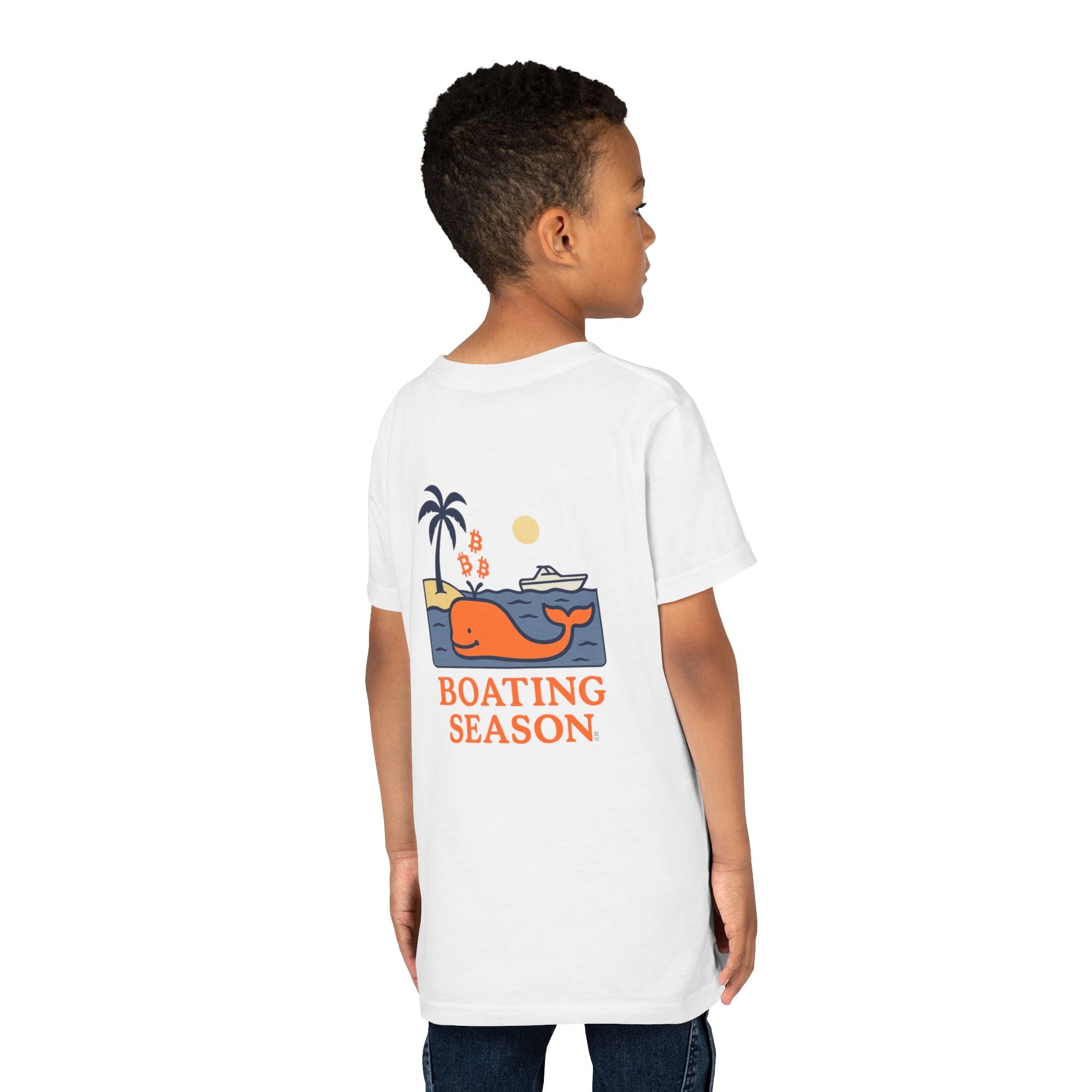 Bitcoin Whale / Orange Kids T-Shirt - The Orange Habit Bitcoin Clothing