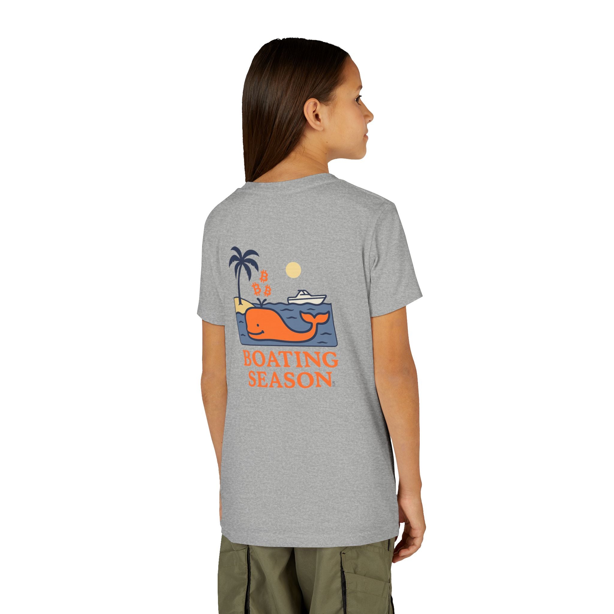 Bitcoin Whale / Orange Kids T-Shirt The Orange Habit | Bitcoin Clothing & Apparel.