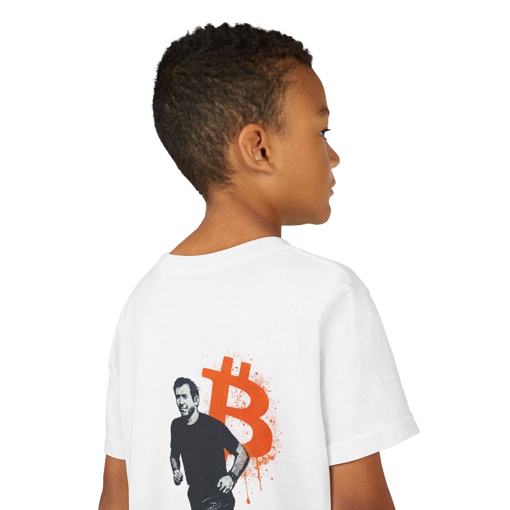 Running Bitcoin / Kid’s T-Shirt - The Orange Habit Bitcoin Clothing