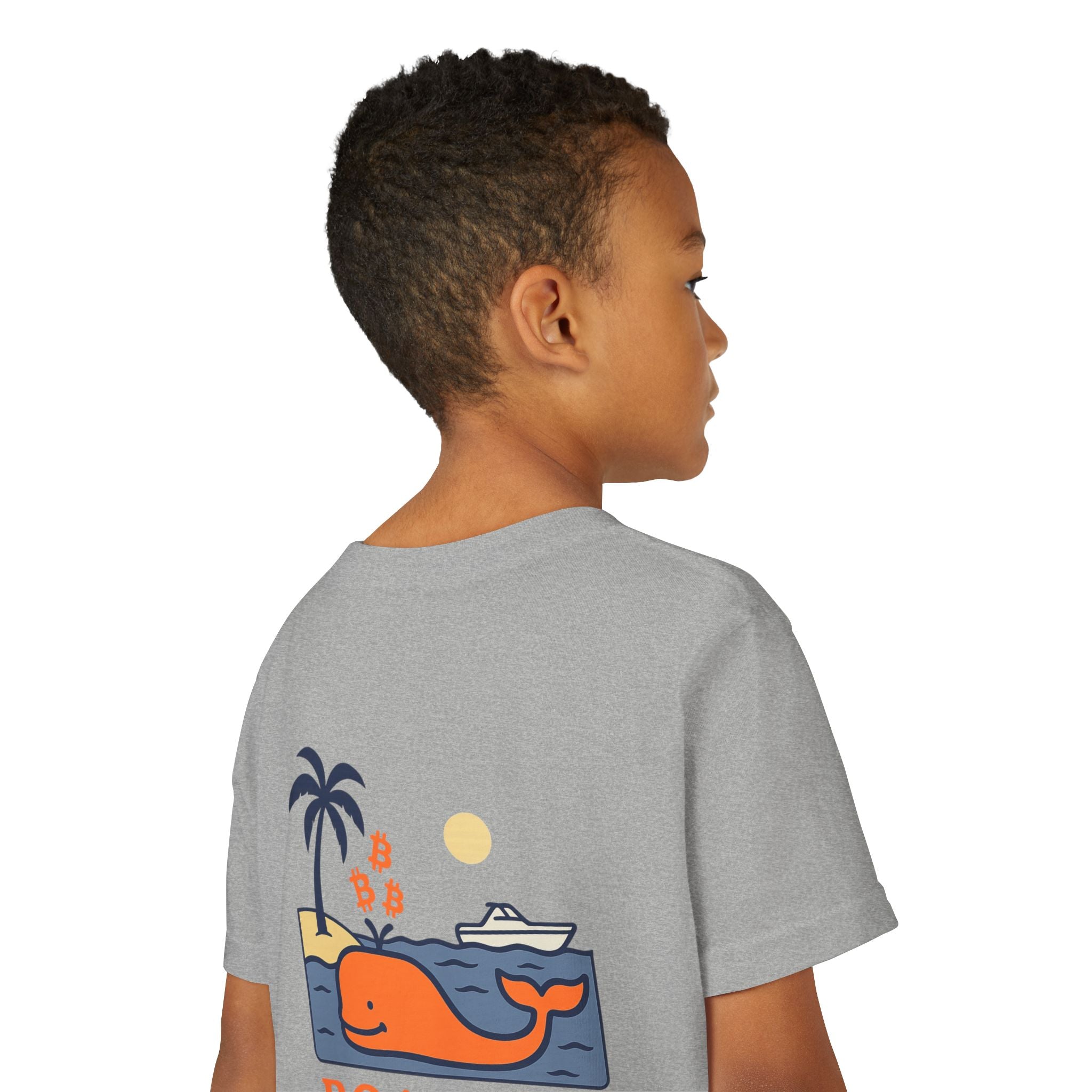 Bitcoin Whale / Orange Kids T-Shirt The Orange Habit | Bitcoin Clothing & Apparel.