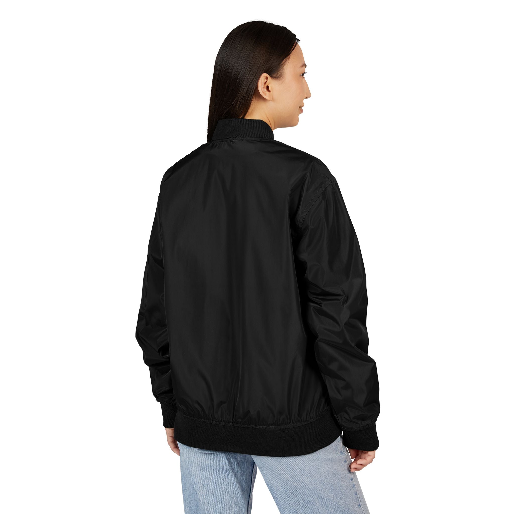 Branded / Embroidered Bomber Jacket - The Orange Habit