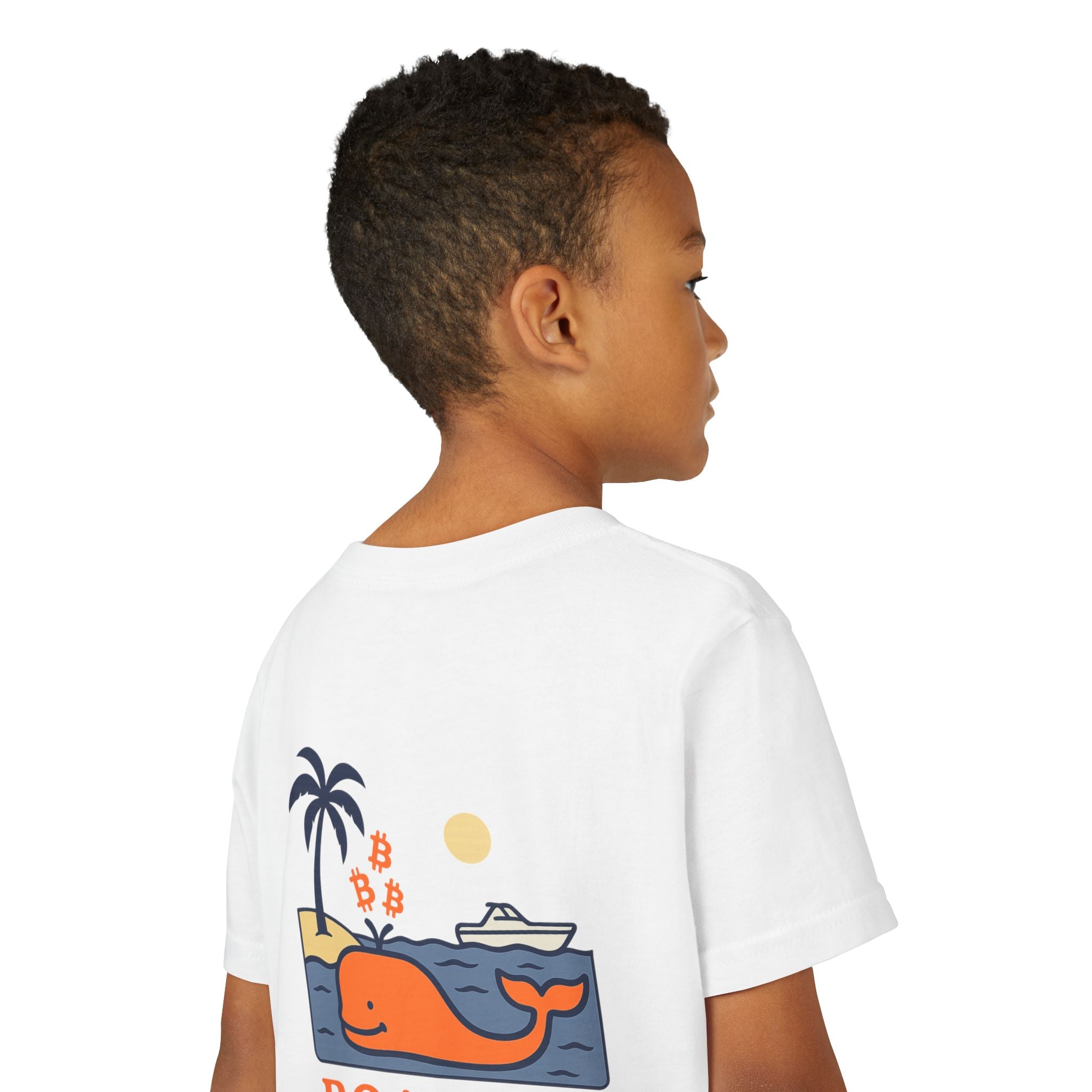 Bitcoin Whale / Orange Kids T-Shirt - The Orange Habit Bitcoin Clothing
