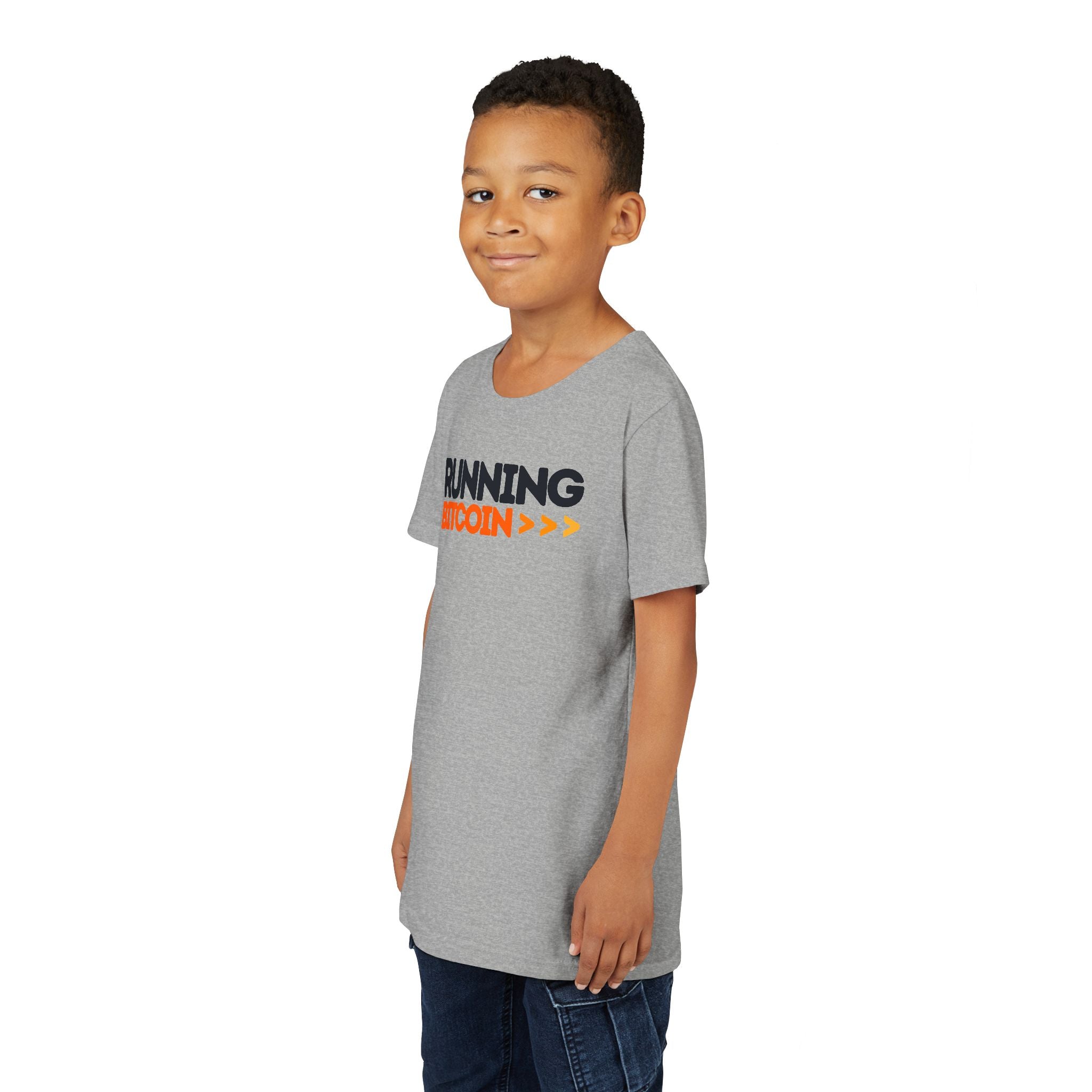 Running Bitcoin / Kid’s T-Shirt - The Orange Habit Bitcoin Clothing