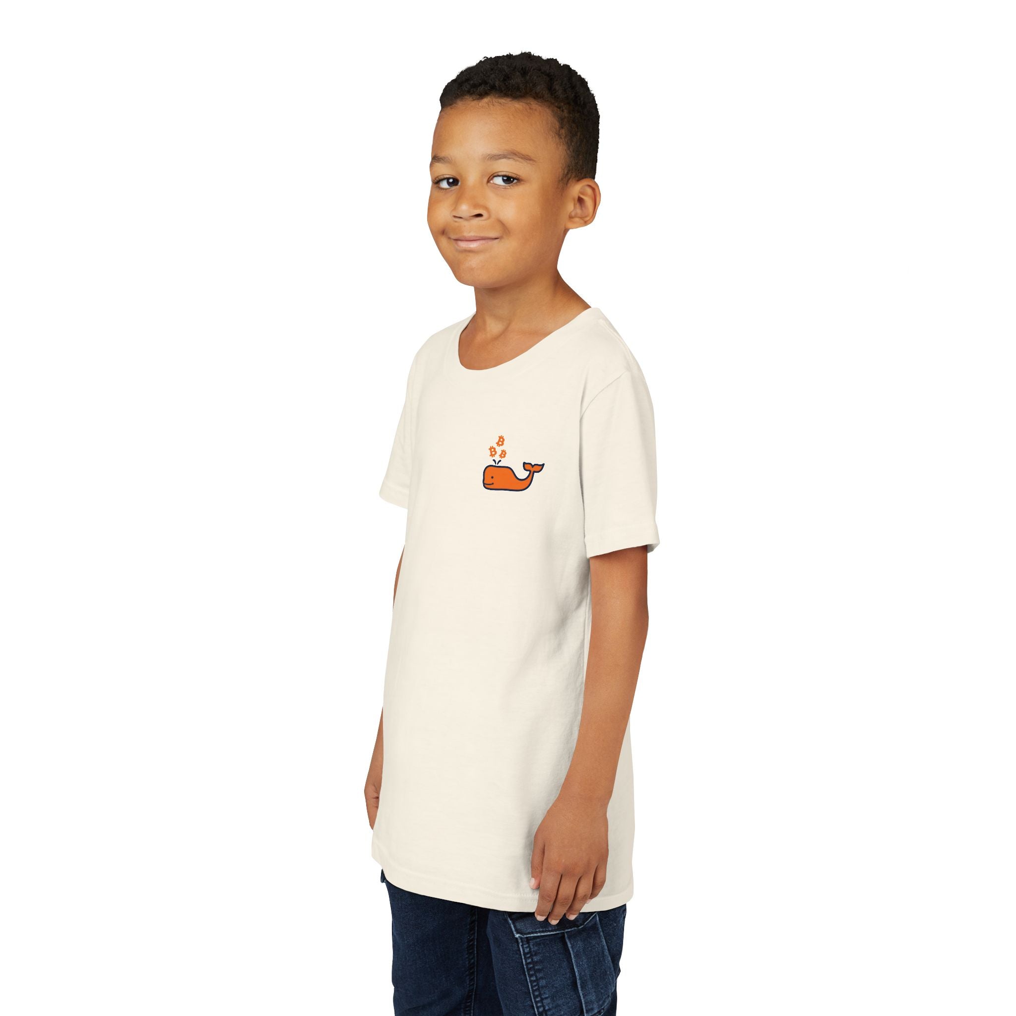 Bitcoin Whale / Orange Kids T-Shirt The Orange Habit | Bitcoin Clothing & Apparel.