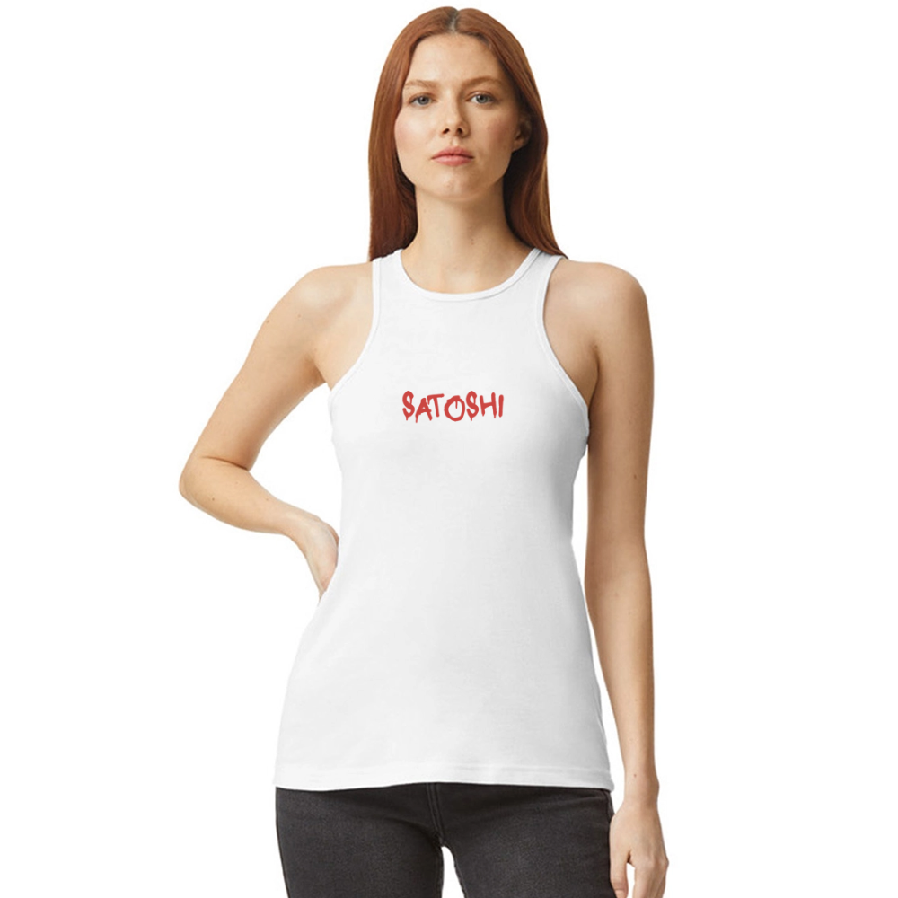 Satoshi Red / Womens Tank Top The Orange Habit | Bitcoin Clothing & Apparel.