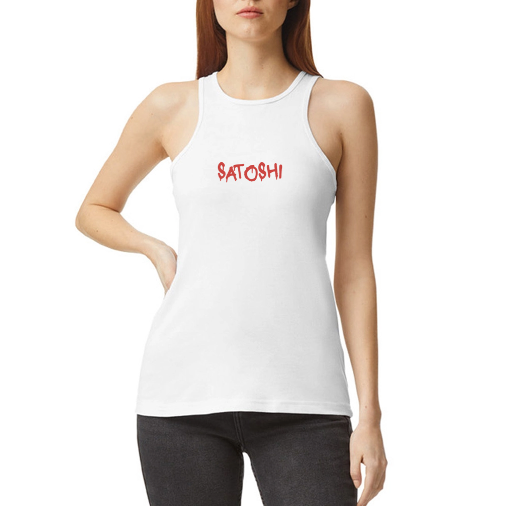Satoshi Red / Womens Tank Top The Orange Habit | Bitcoin Clothing & Apparel.