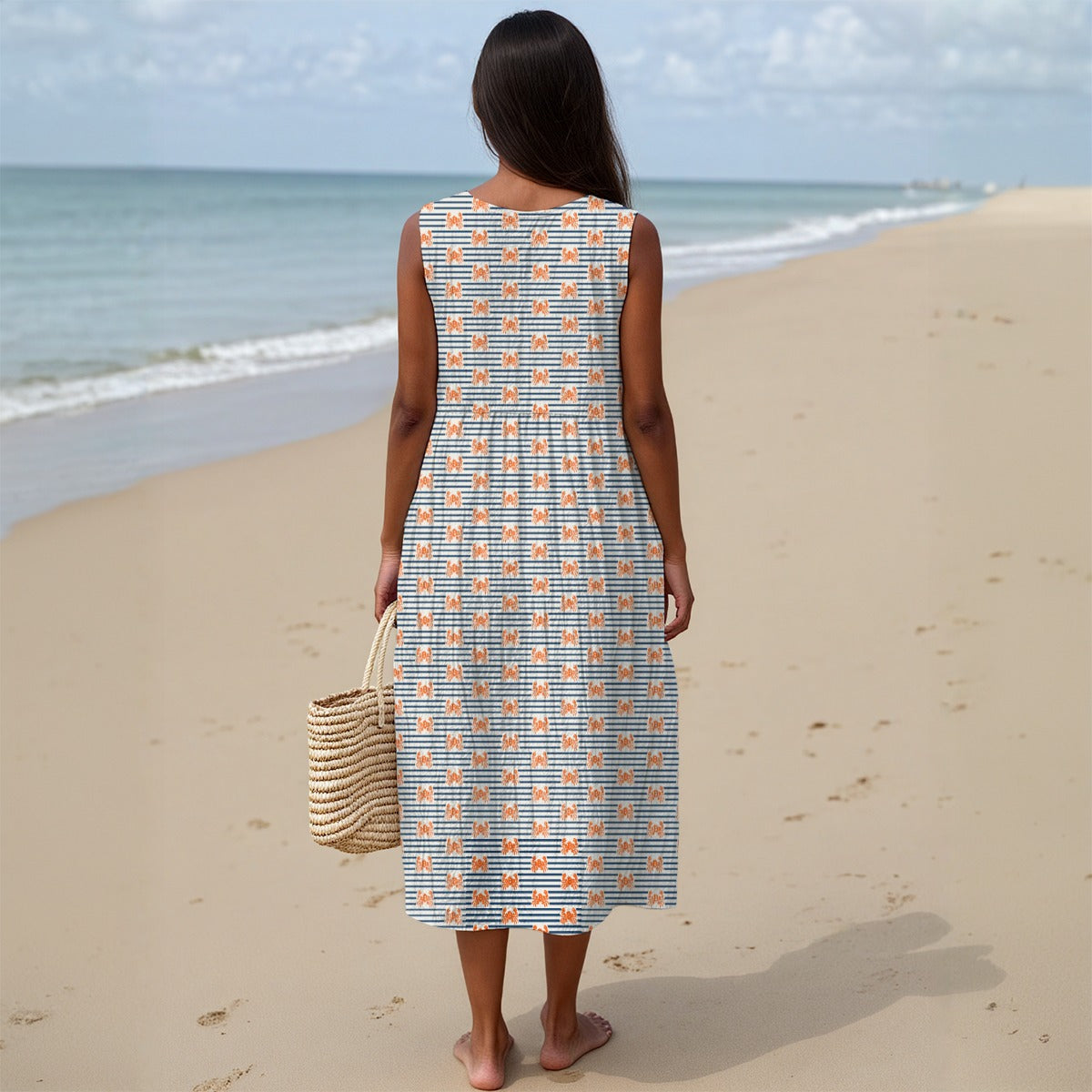 Crab B / Nautical Bitcoin Dress - Nikki Nakamoto - The Orange Habit