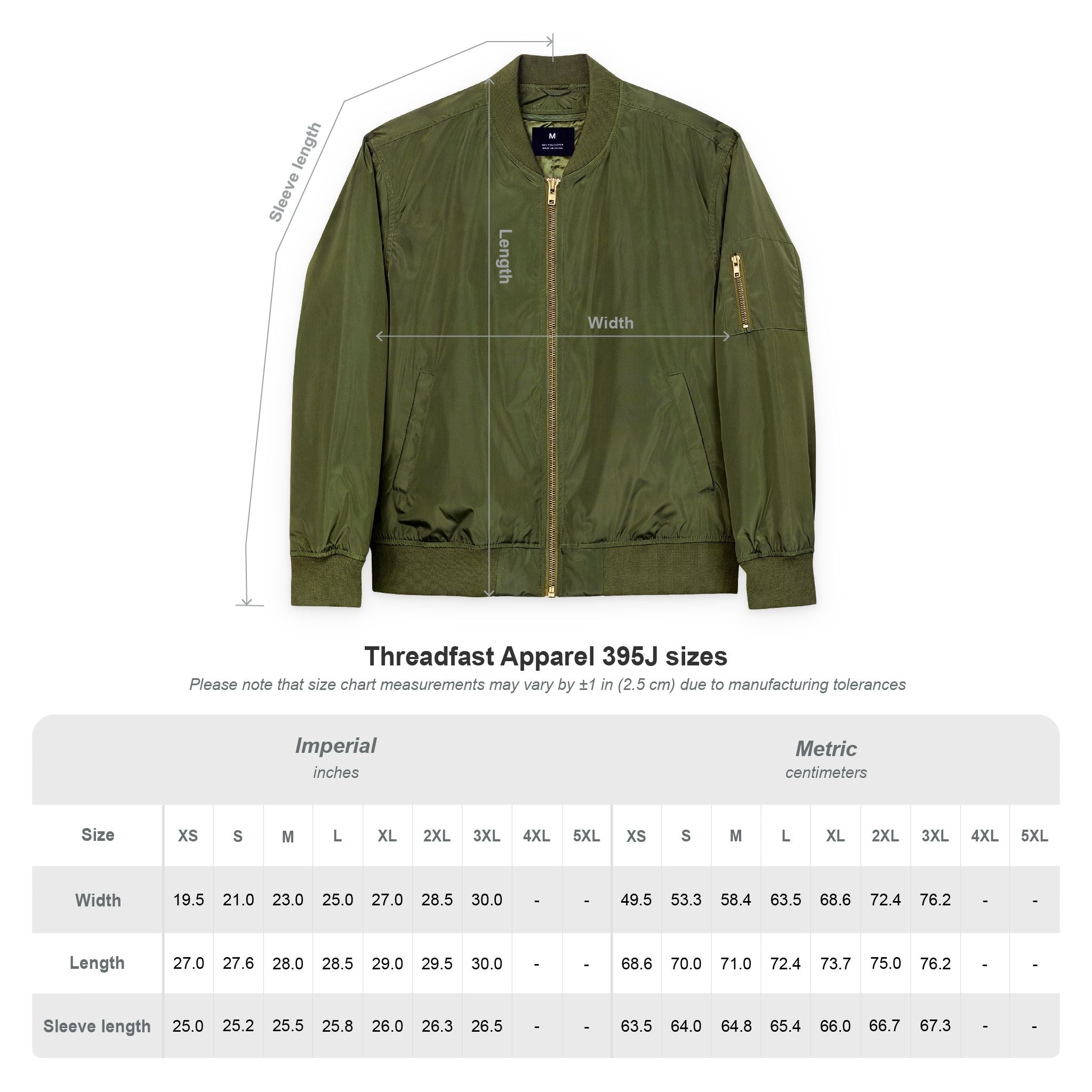Branded / Embroidered Bomber Jacket - The Orange Habit