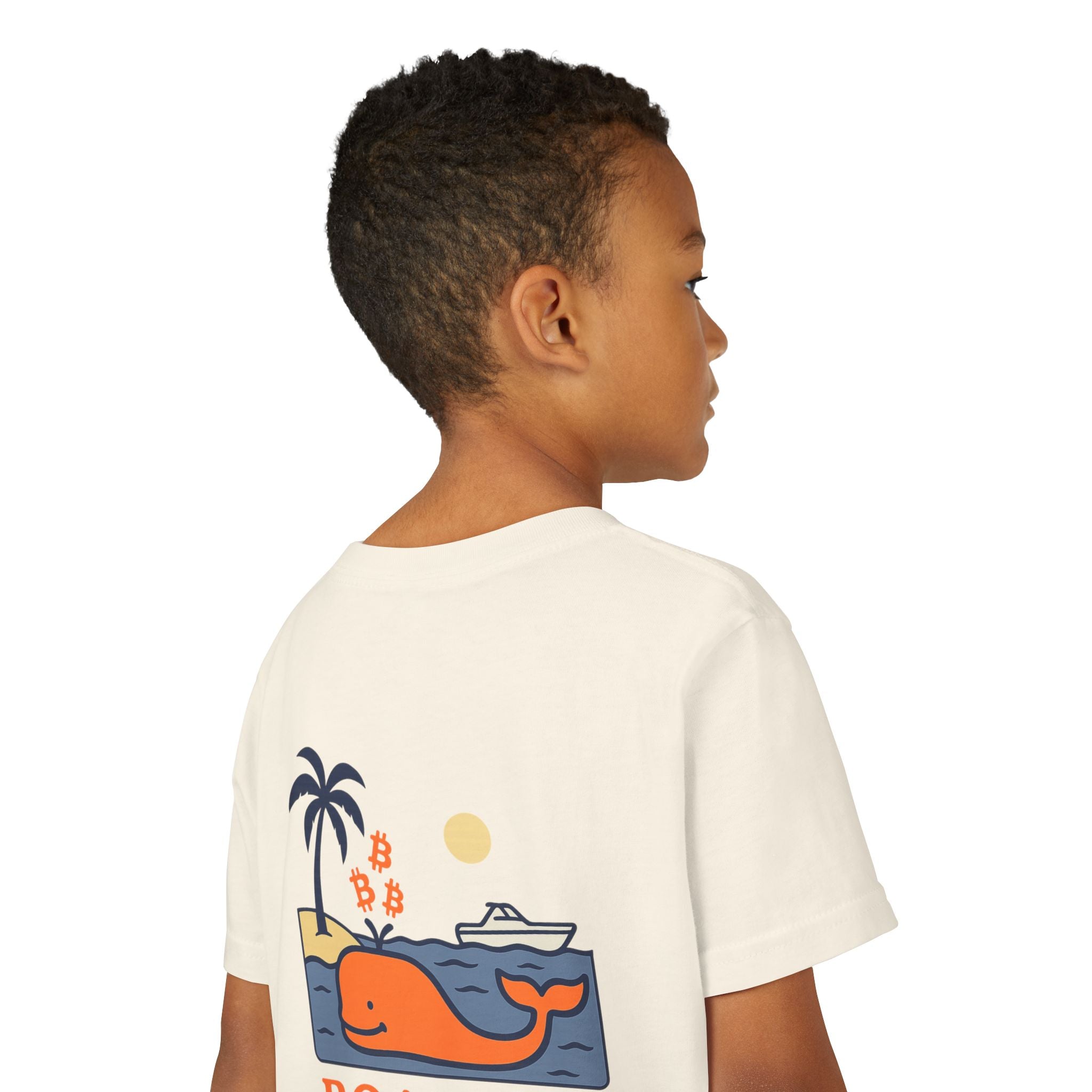 Bitcoin Whale / Orange Kids T-Shirt The Orange Habit | Bitcoin Clothing & Apparel.