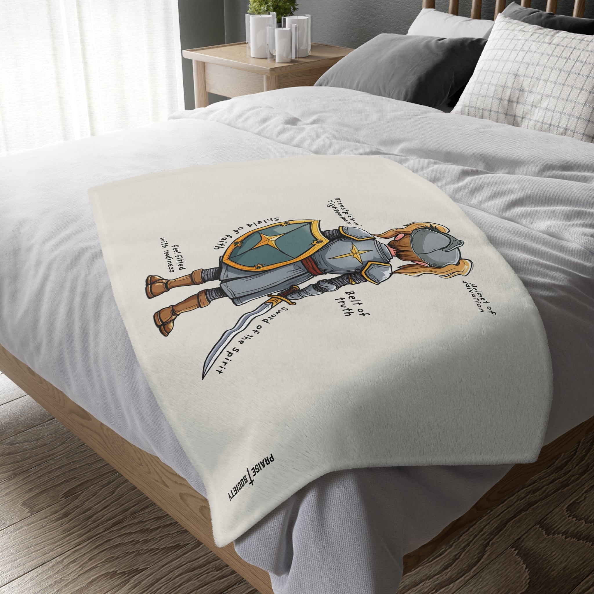 Armor of God Girls' Bible Verse Blanket