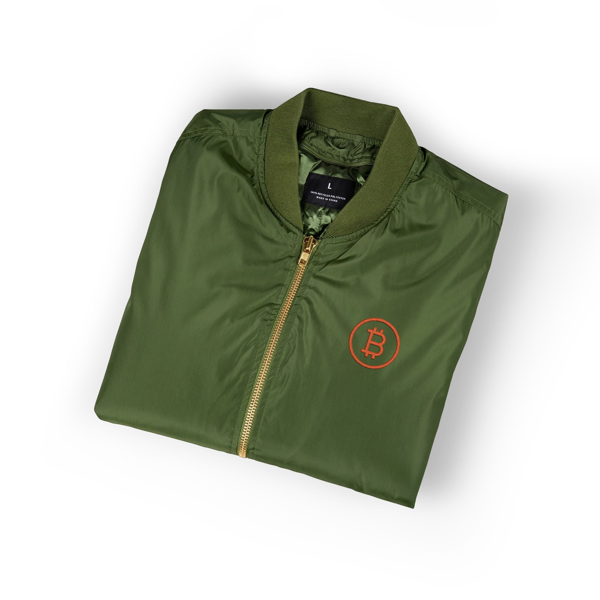 Branded / Embroidered Bomber Jacket - The Orange Habit