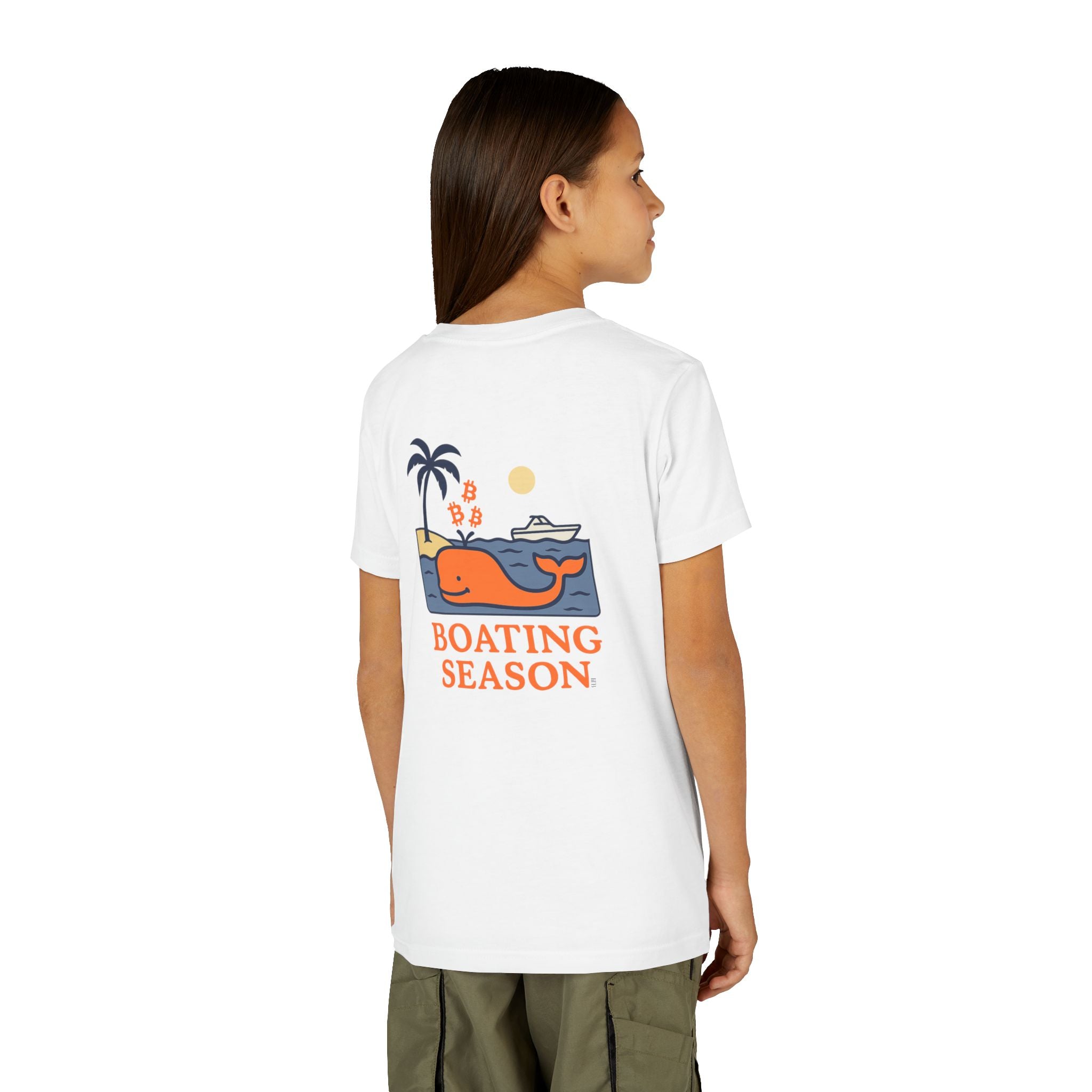 Bitcoin Whale / Orange Kids T-Shirt - The Orange Habit Bitcoin Clothing
