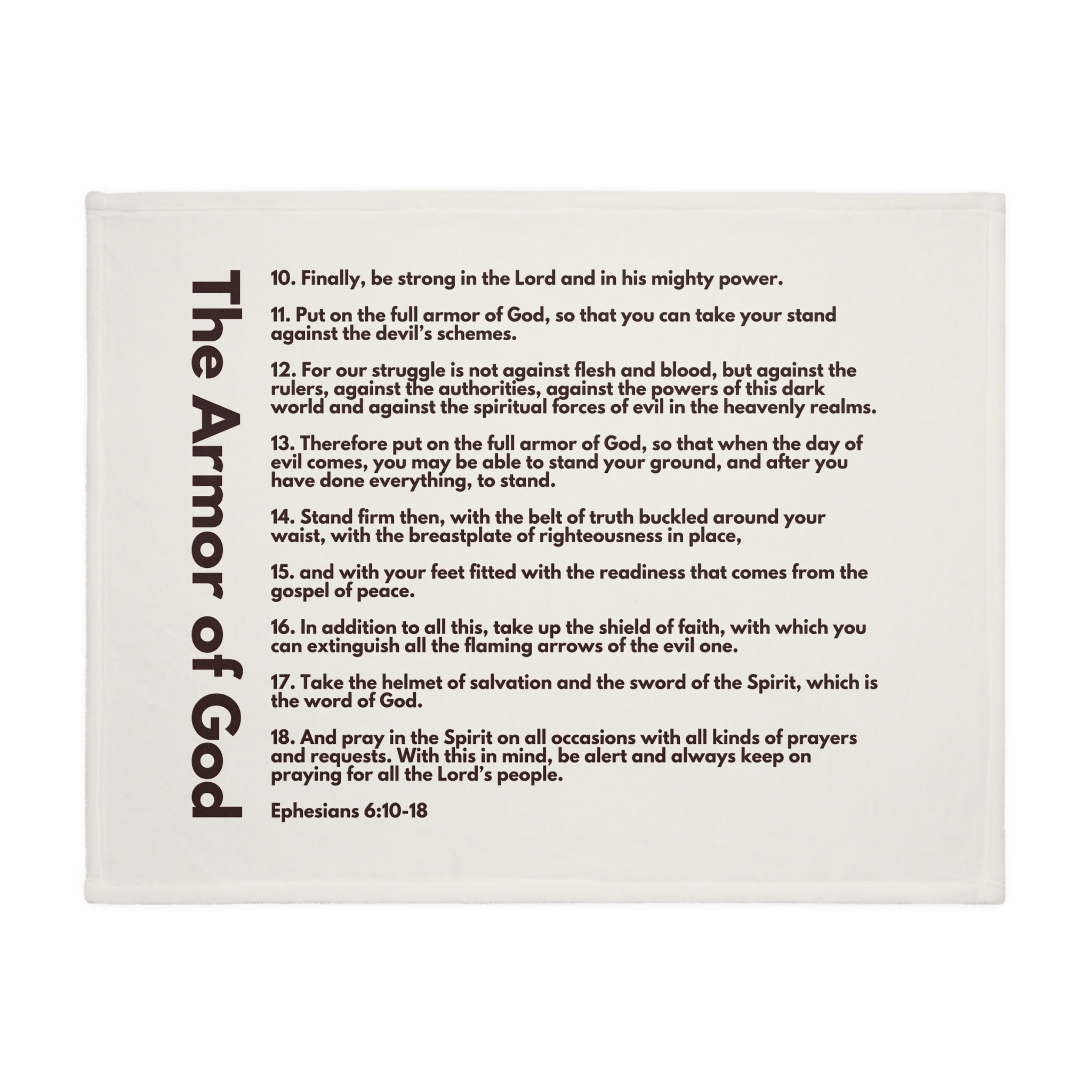 Armor of God Girls' Bible Verse Blanket
