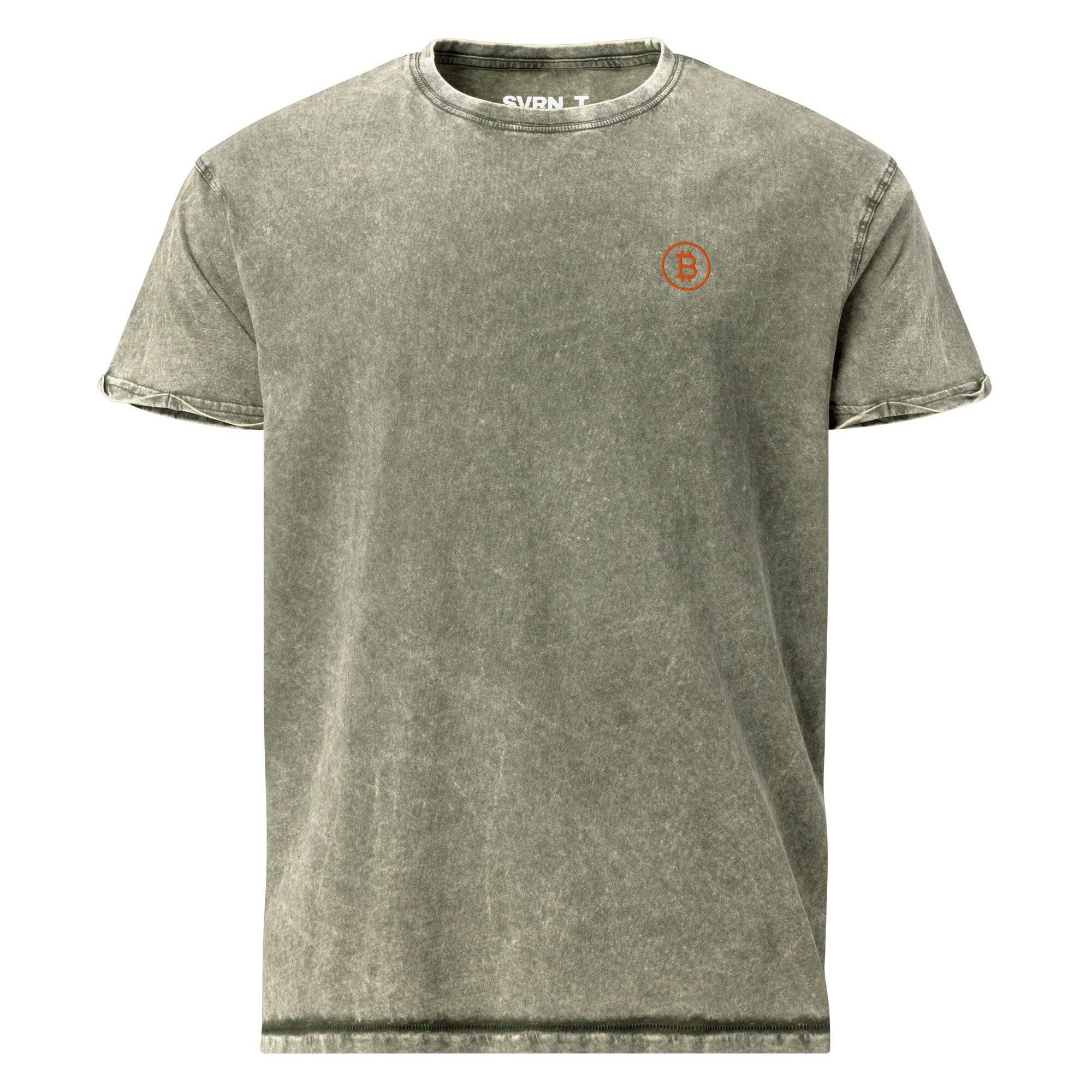Branded / Denim T-Shirt The Orange Habit | Bitcoin Clothing & Apparel.