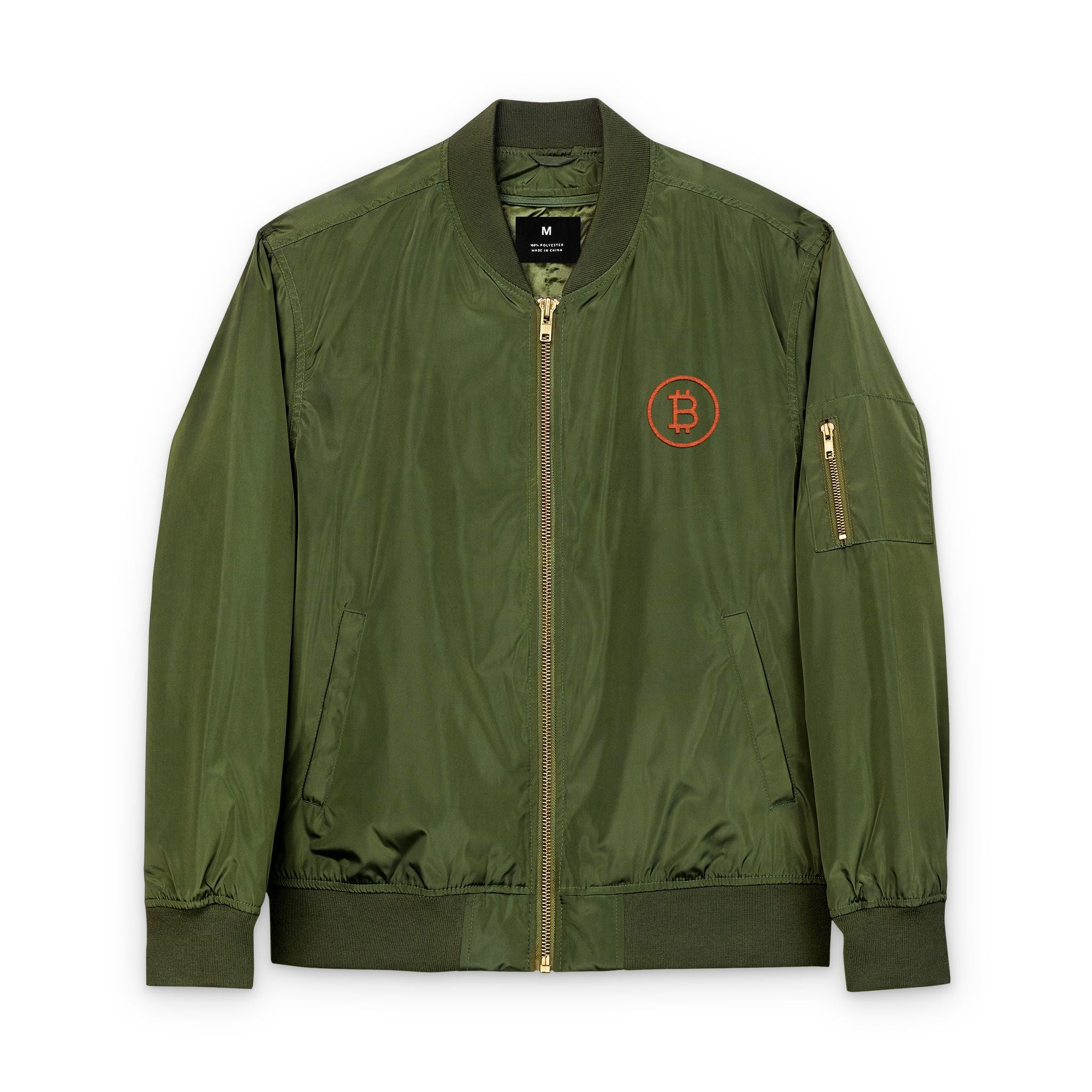 Branded Bitcoin Bomber Jacket | The Orange Habit