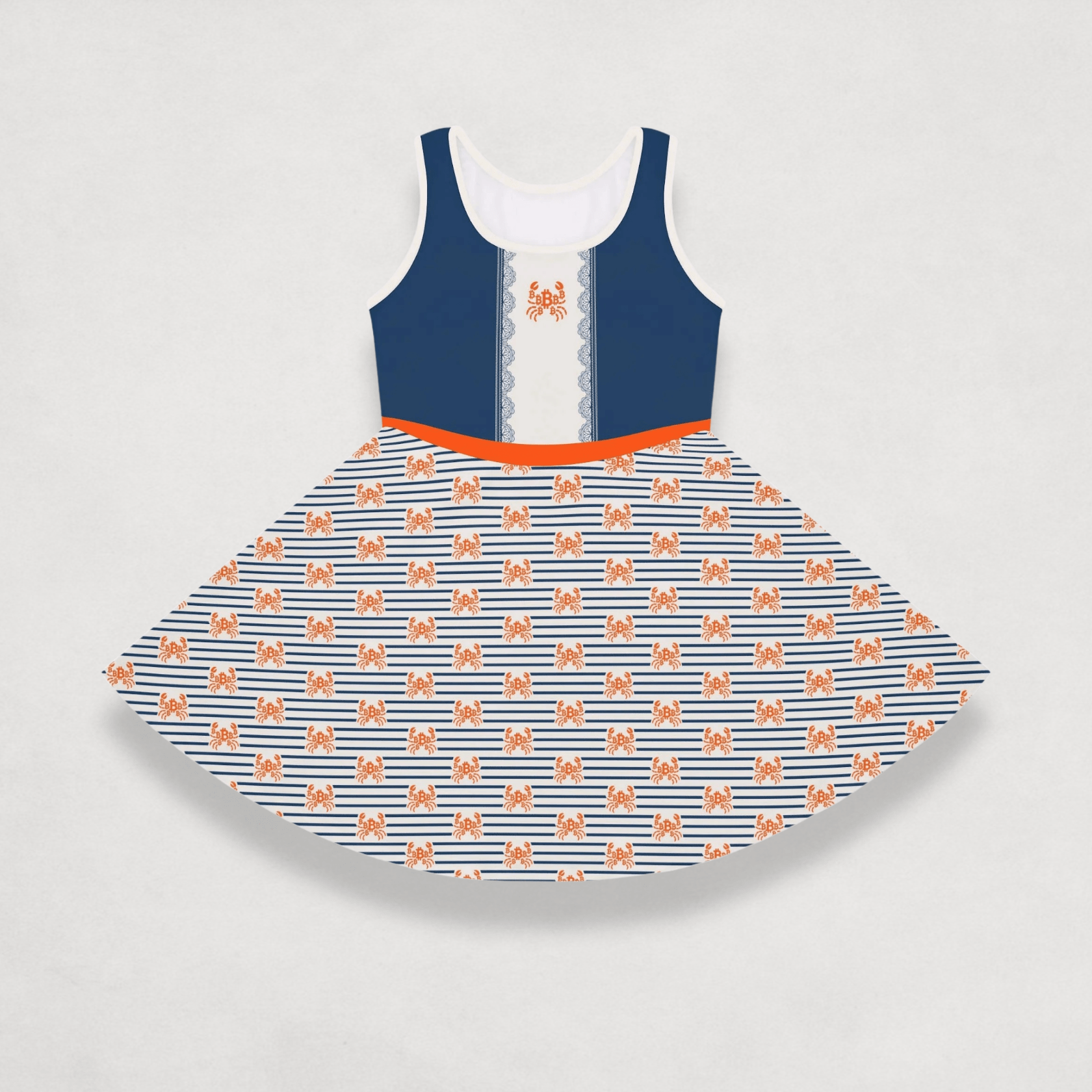 front of the Crab B Girls Bitcoin Dress by lil'B at The Orange Habit