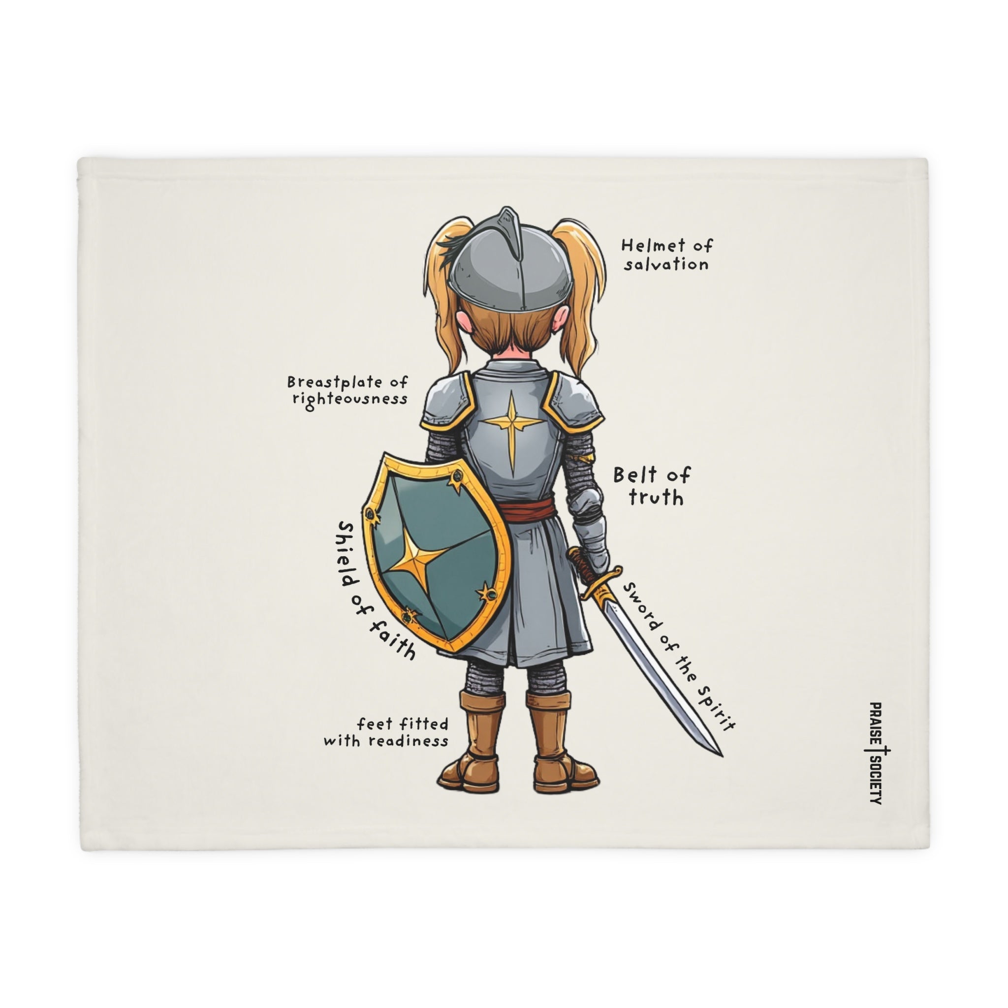 Armor of God Girls' Bible Verse Blanket