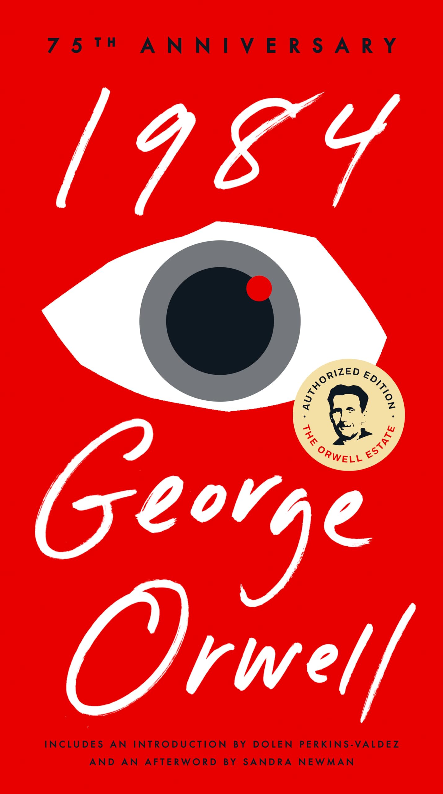 1984 book cover by George Orwell – classic dystopian novel about surveillance, propaganda, and totalitarian control. - Bitcoin Books at The Orange Habit