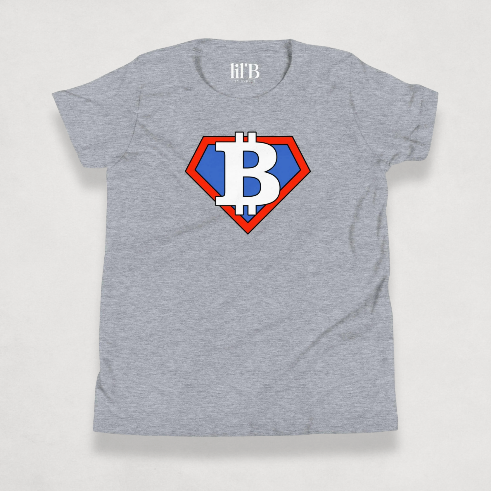 Heather Bitcoin Tee for kids from the Super B Collection by li'B