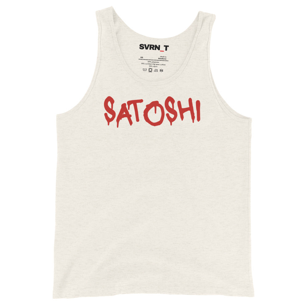 Satoshi Red / Men's Tank Top The Orange Habit | Bitcoin Clothing & Apparel.