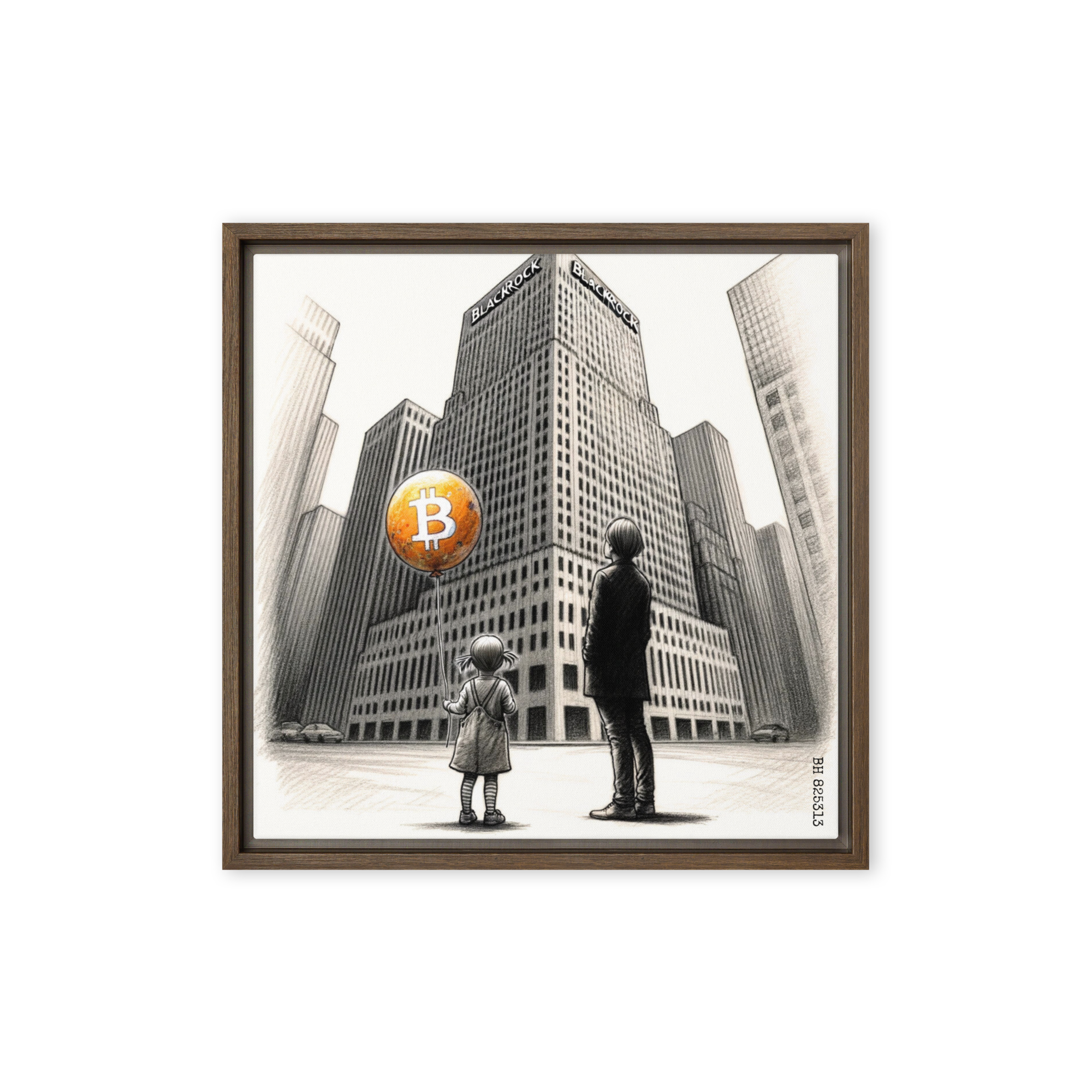 The Unknown Framed Canvas Bitcoin Art at The Orange Habit by Orange Habit Home