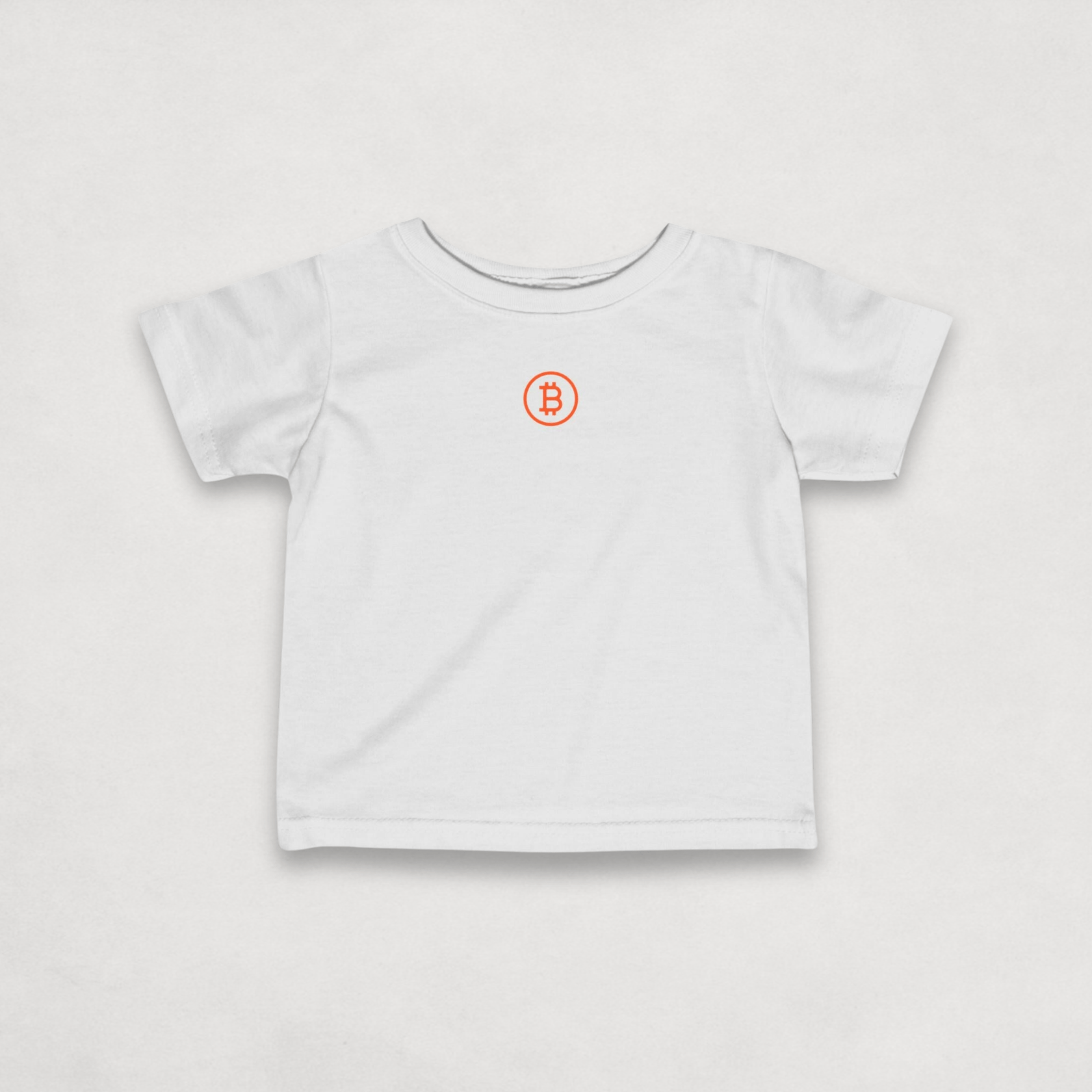 White Bitcoin Tee for Infants from the Branded Collection by lil'B