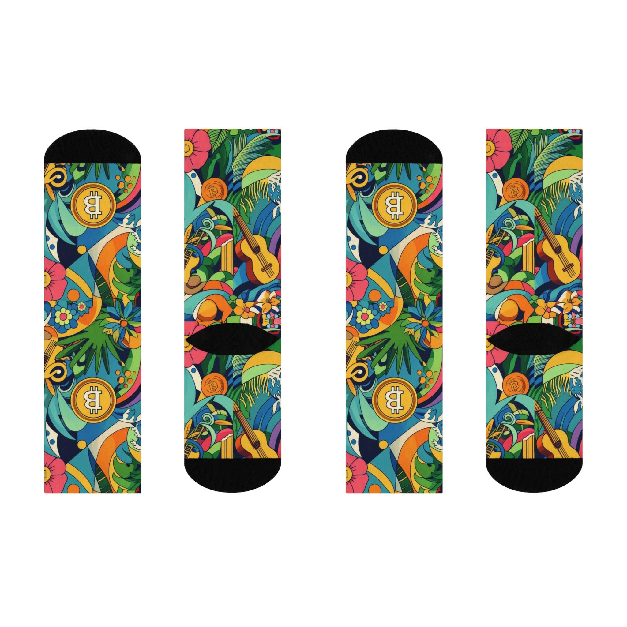 Bitcoin Socks / ALOHA SATOSHI - SVRN_T - The Orange Habit