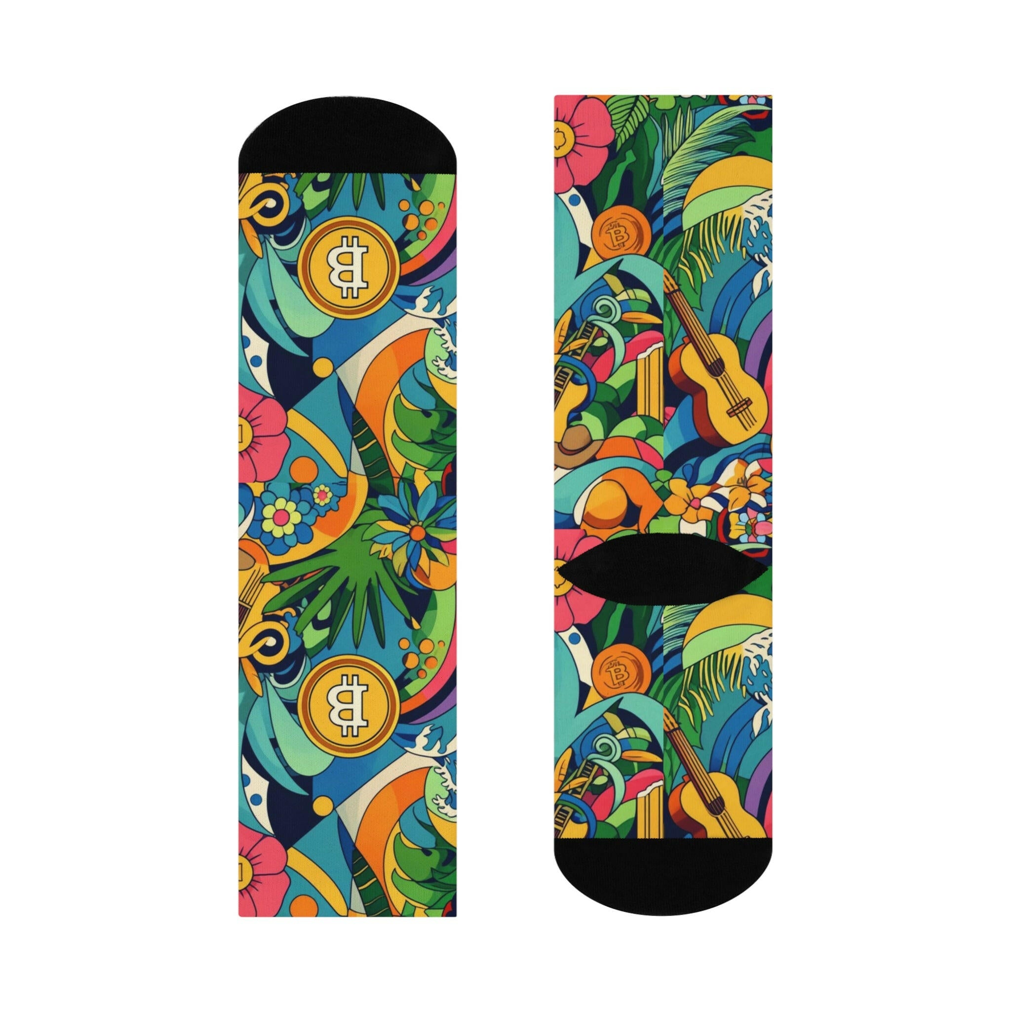 Bitcoin Socks / ALOHA SATOSHI - SVRN_T - The Orange Habit
