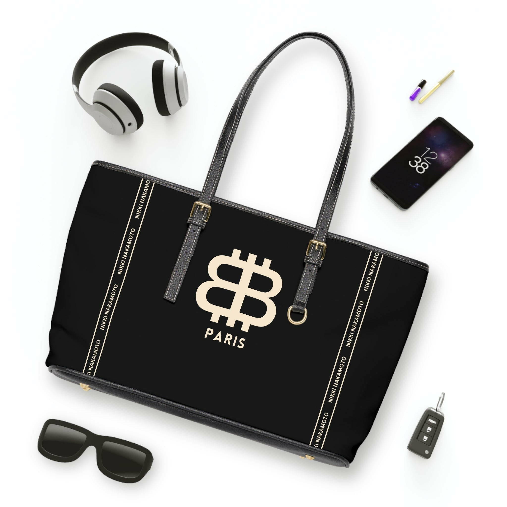 BITCOIN PARIS / Black Purse - Nikki Nakamoto Bags - The Orange Habit