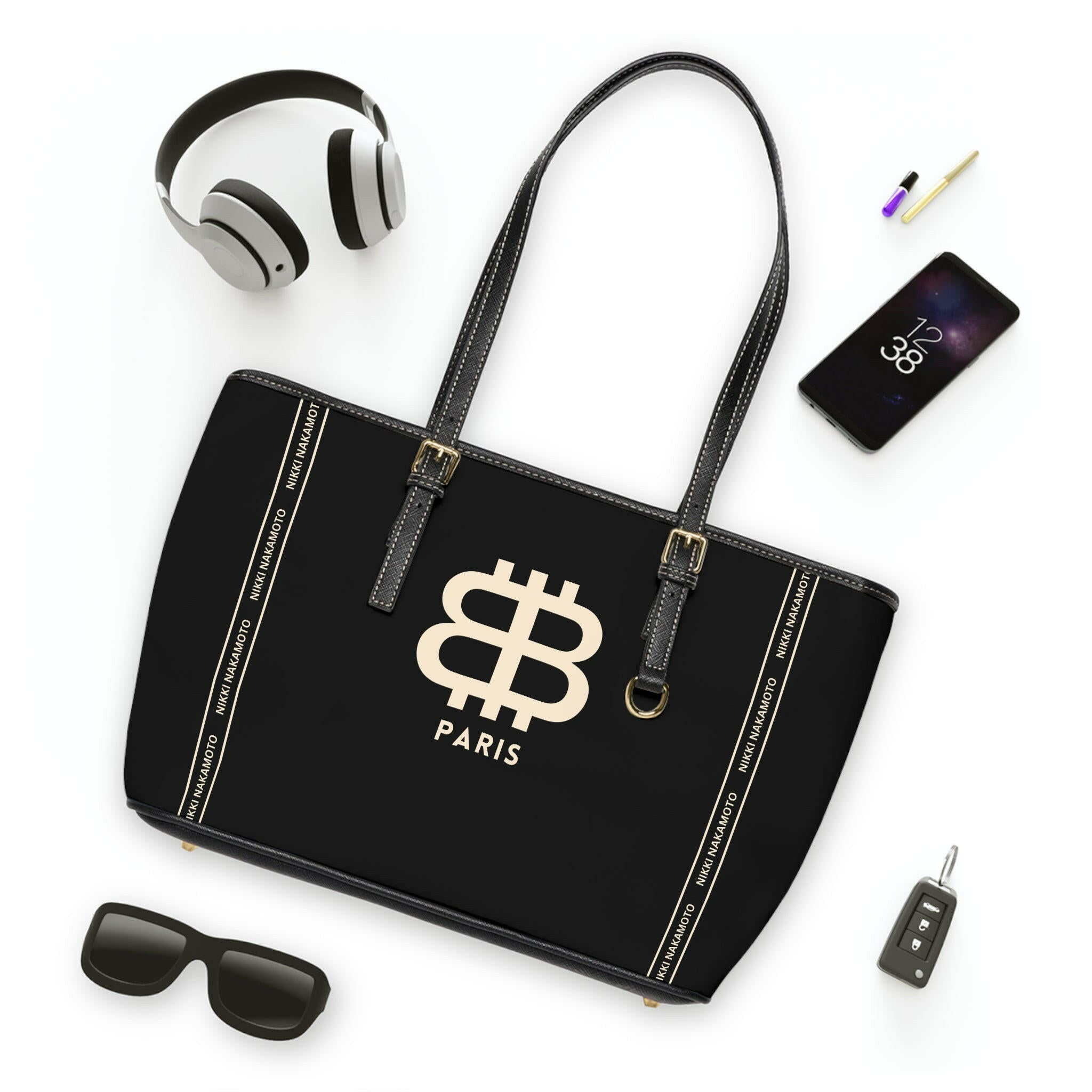 BITCOIN PARIS / Black Purse - Nikki Nakamoto Bags - The Orange Habit