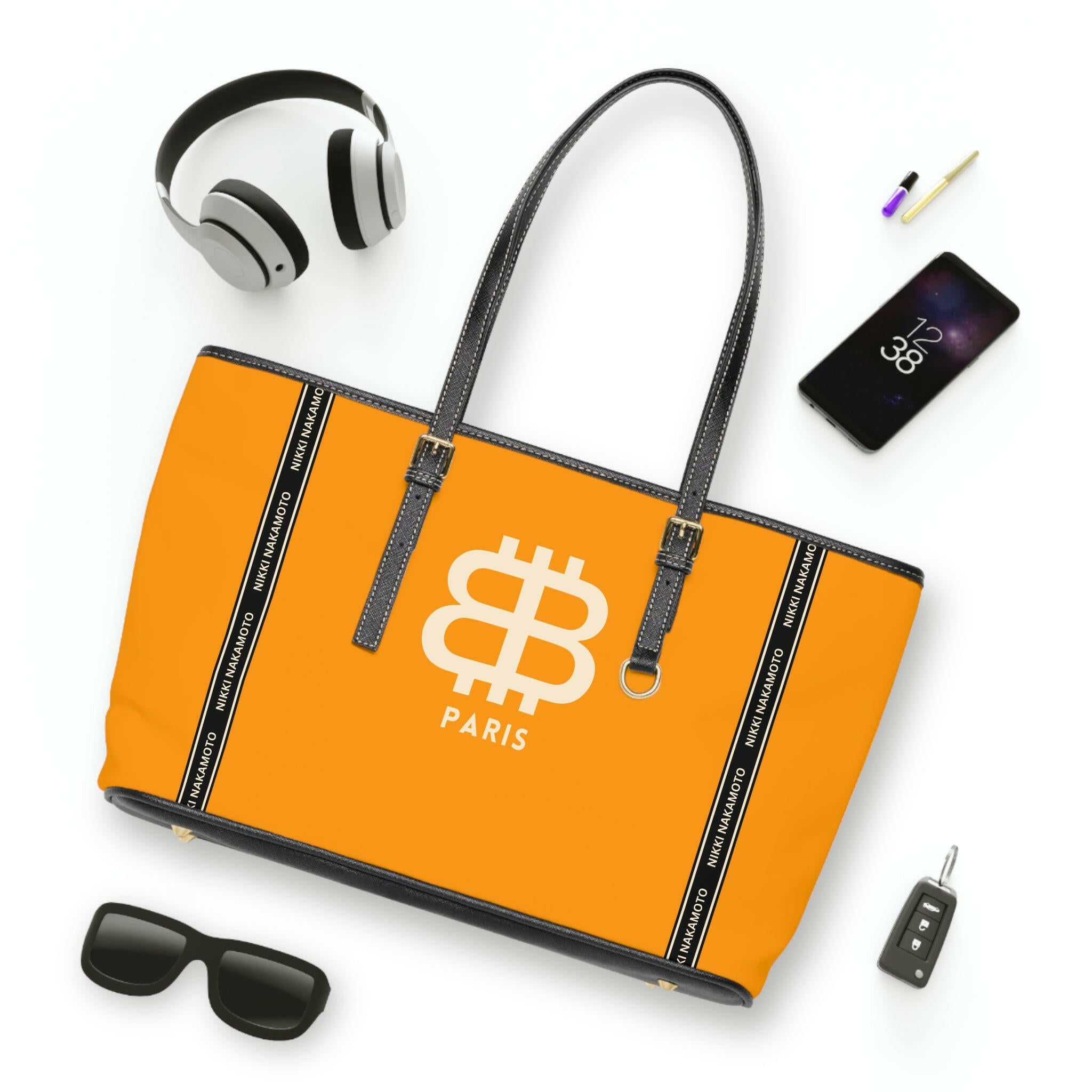 BITCOIN PARIS / Orange Purse - Nikki Nakamoto Bags - The Orange Habit