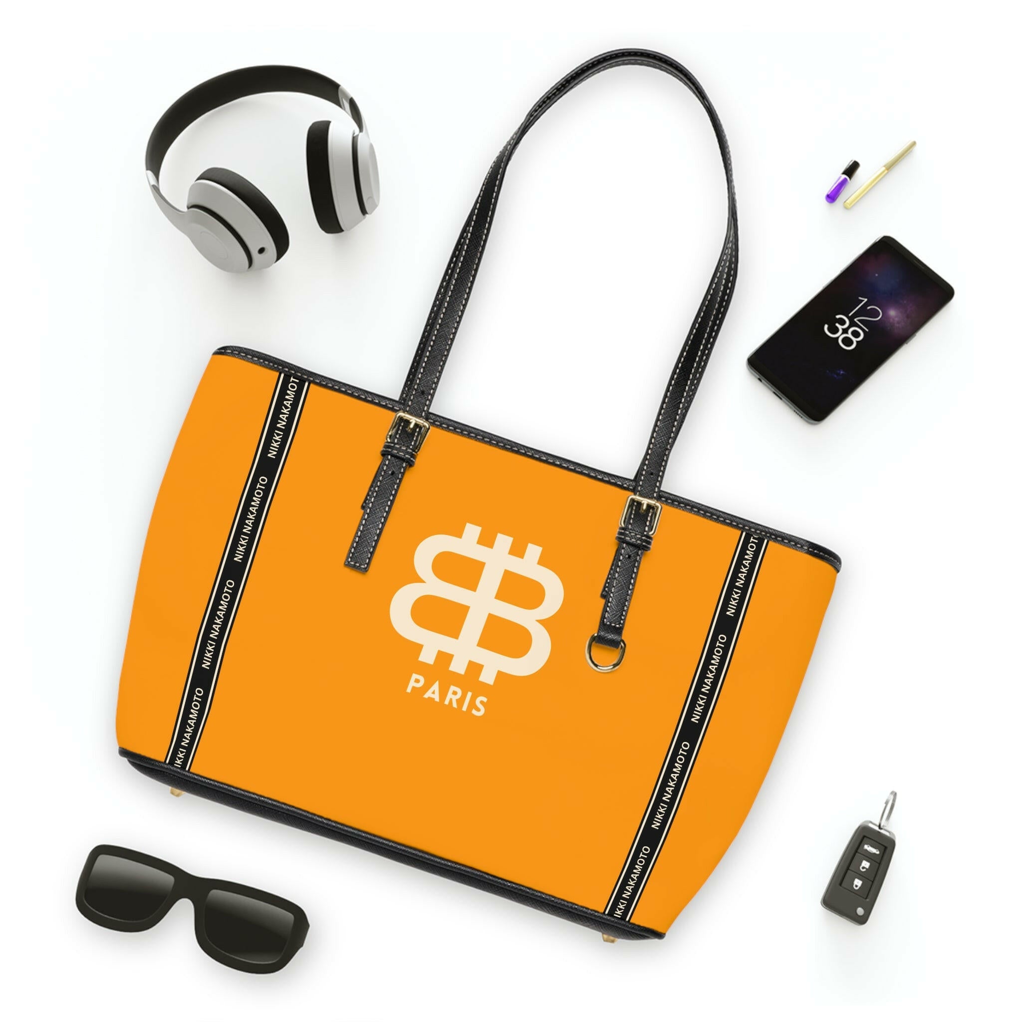 BITCOIN PARIS / Orange Purse - Nikki Nakamoto Bags - The Orange Habit