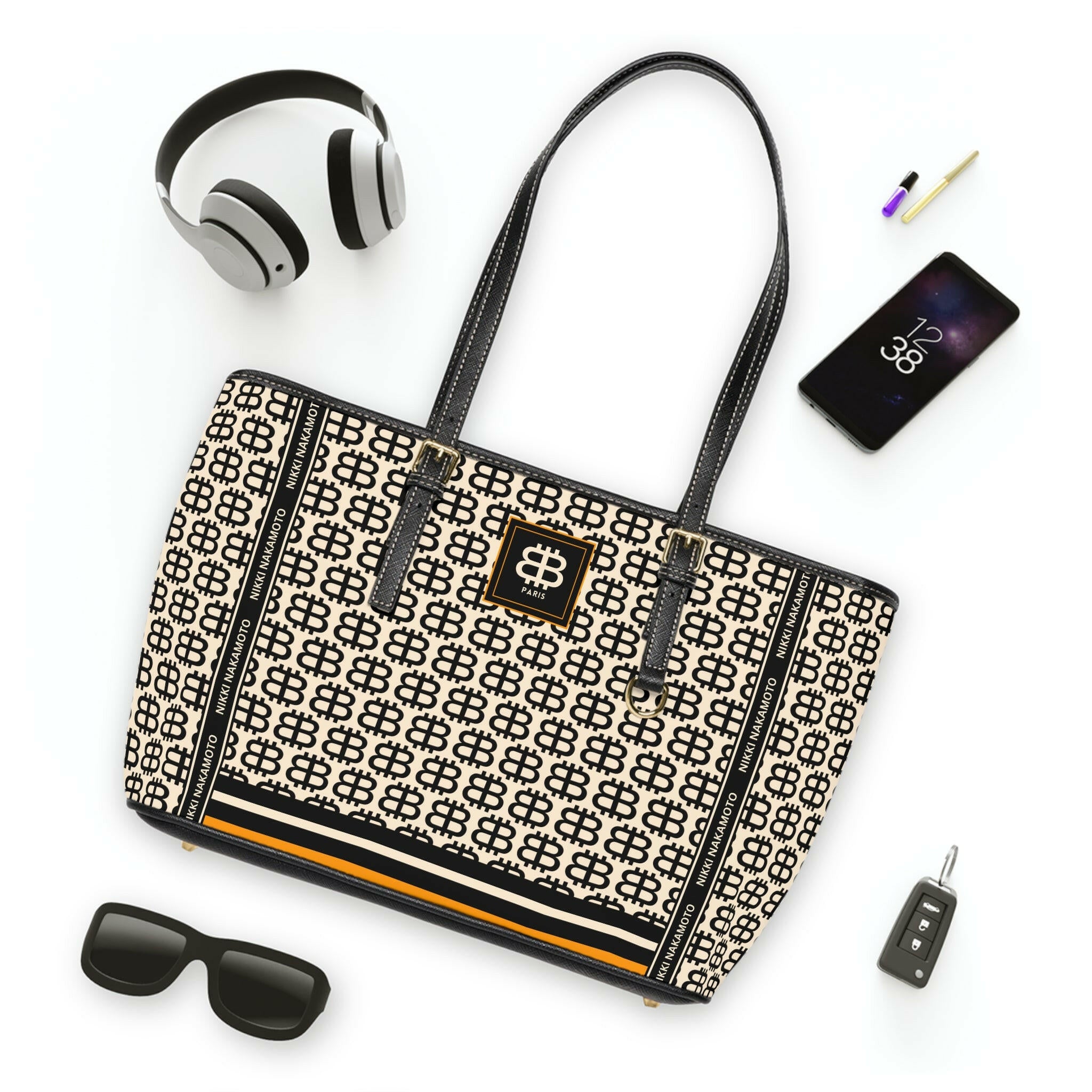 BITCOIN PARIS / Purse in Cream/Black - Nikki Nakamoto Bags - The Orange Habit