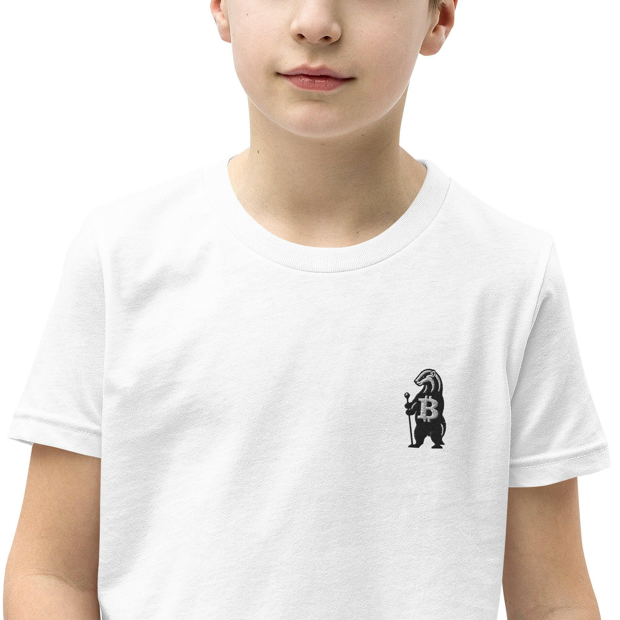 HONEY BADGER / Embroidered Kids' Bitcoin Tee - Lil'B - The Orange Habit
