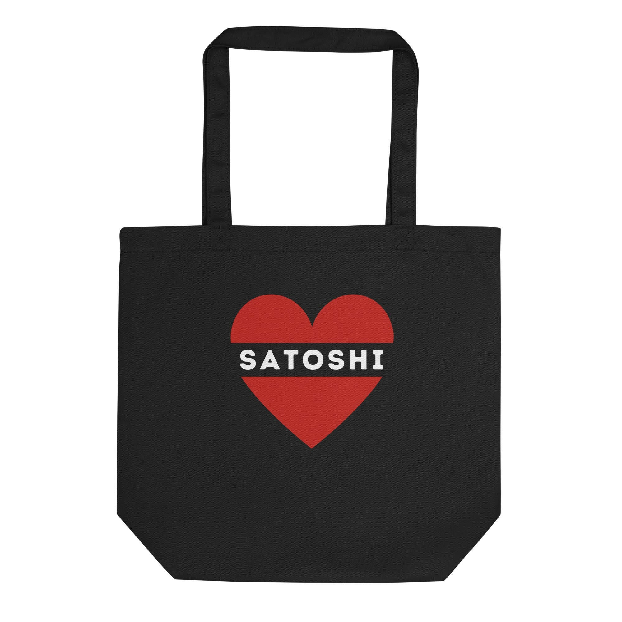 I HEART SATOSHI / Bitcoin Tote - Nikki Nakamoto Bags - The Orange Habit