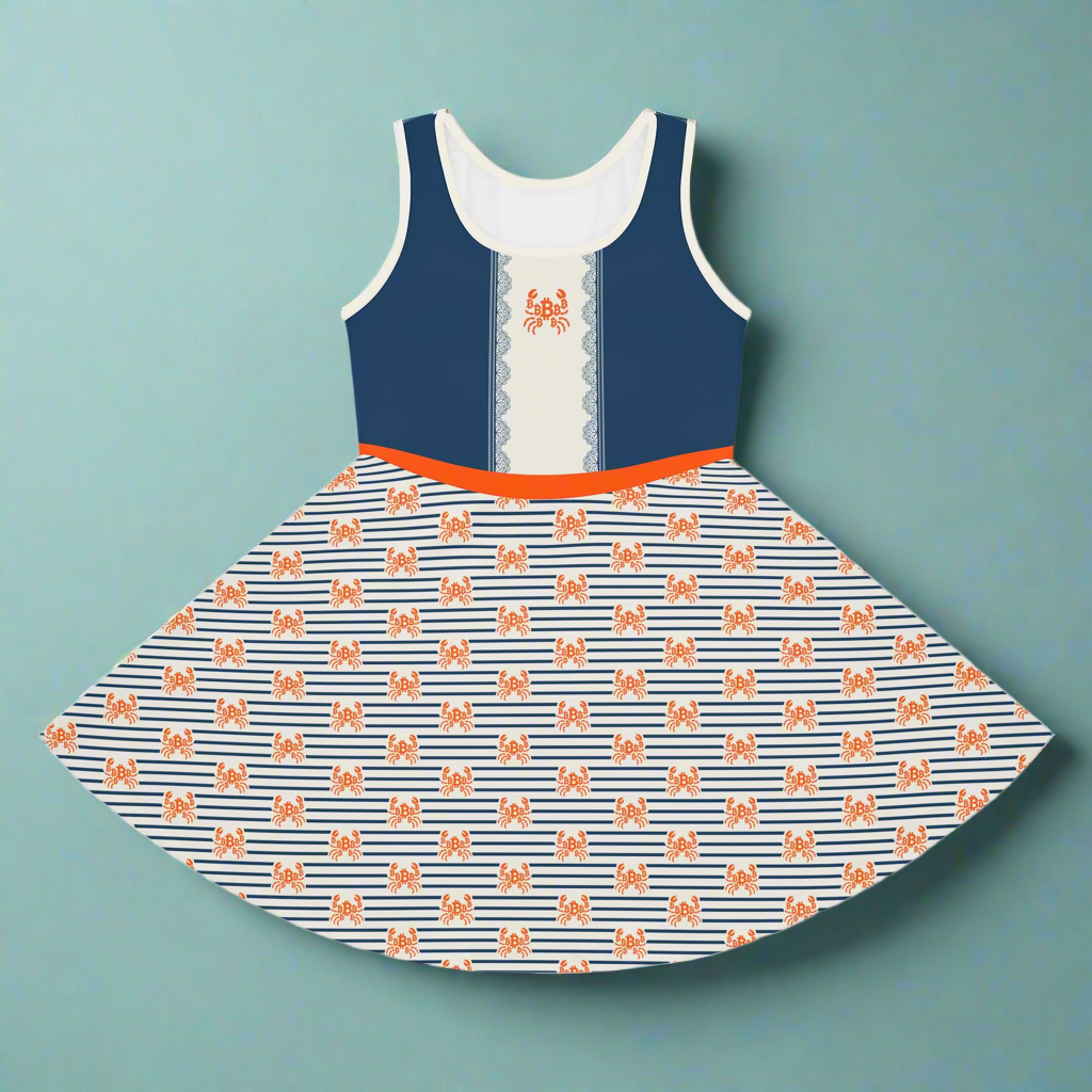 Crab B / Nautical Sundress - Lil'B - The Orange Habit