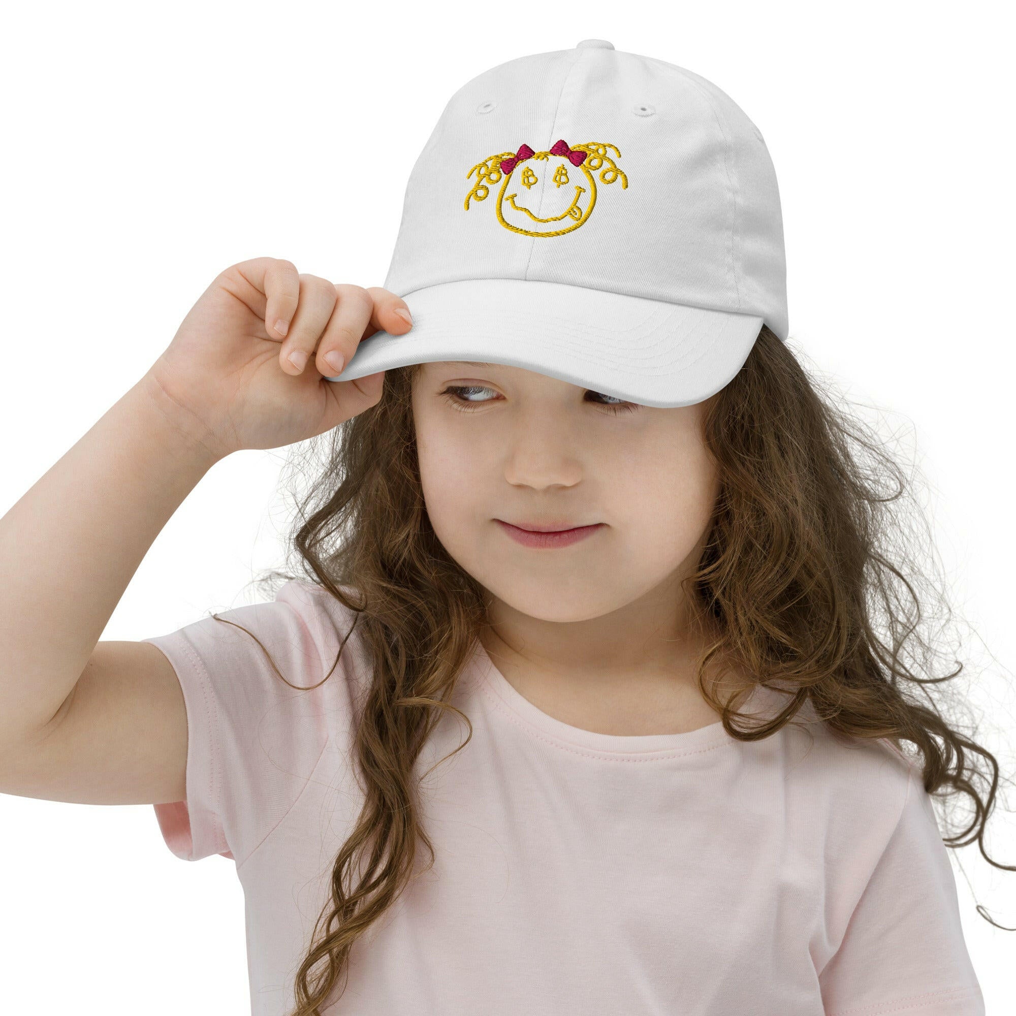 SATOSHI SMILES / Girls’ Bitcoin Hat - Lil'B Hats - The Orange Habit