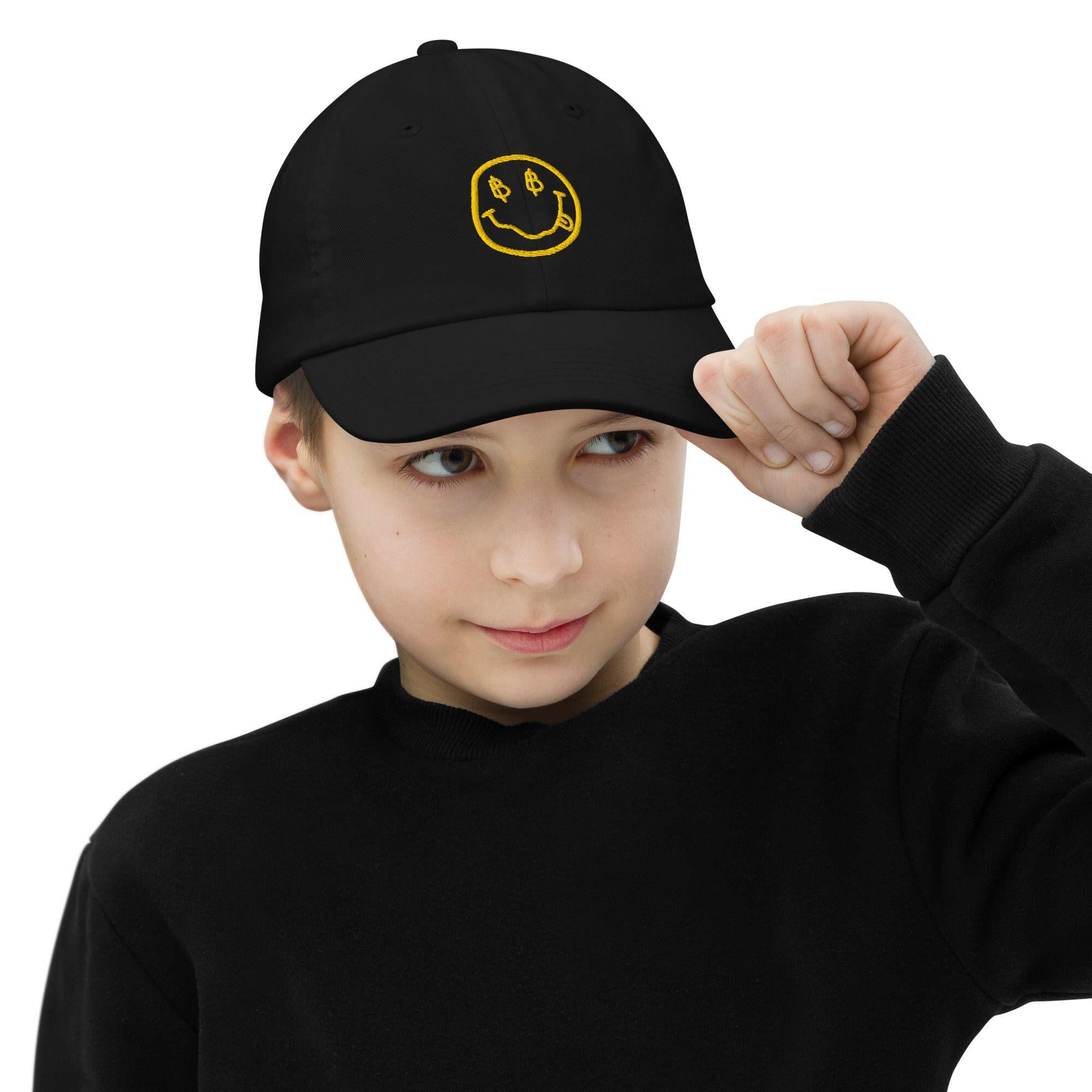 SATOSHI SMILES / Kids' Bitcoin Hat - Lil'B Hats - The Orange Habit