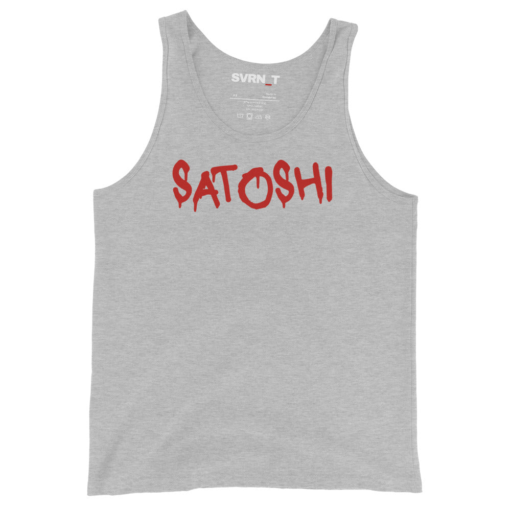 Satoshi Red / Men's Tank Top The Orange Habit | Bitcoin Clothing & Apparel.