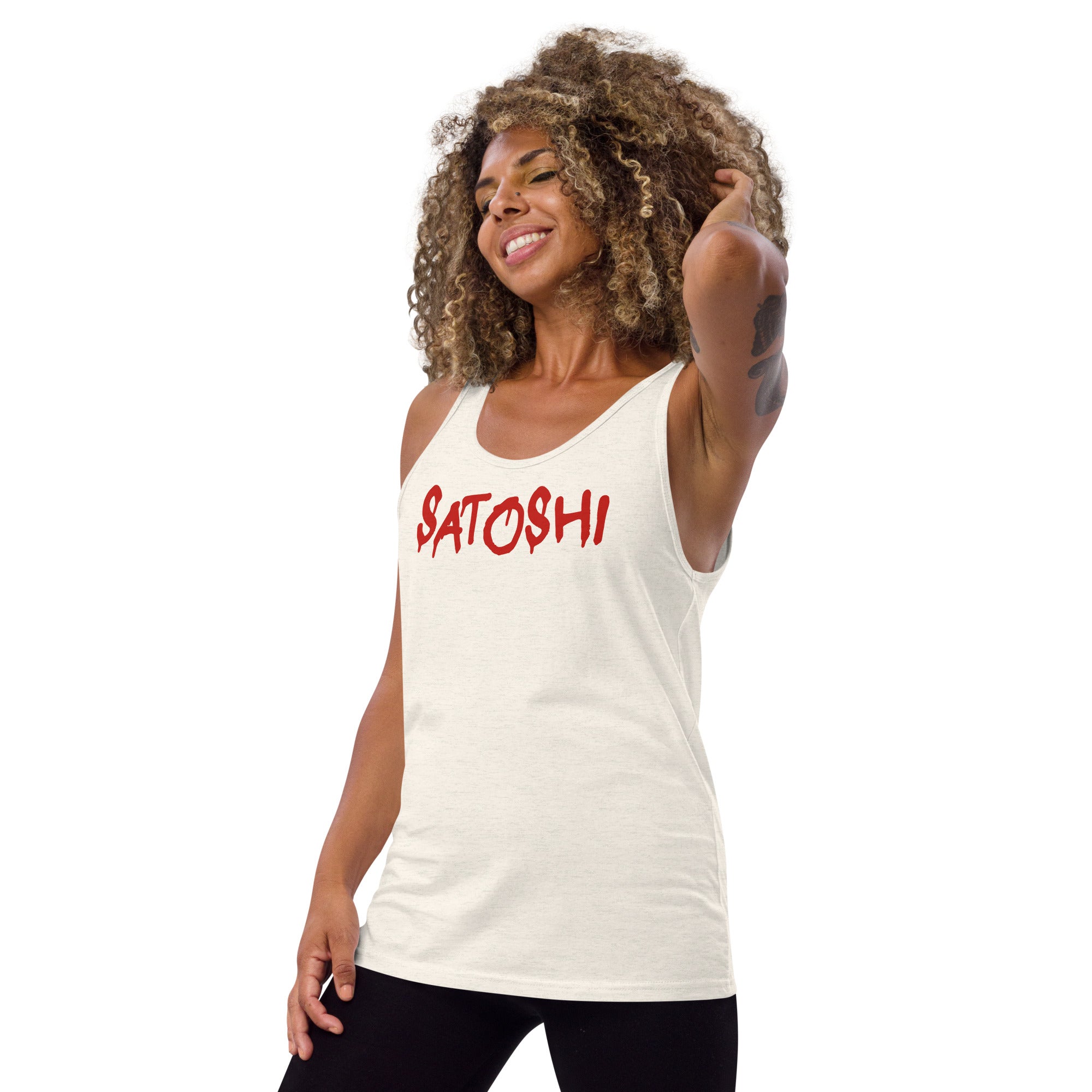 Satoshi Red / Men's Tank Top The Orange Habit | Bitcoin Clothing & Apparel.