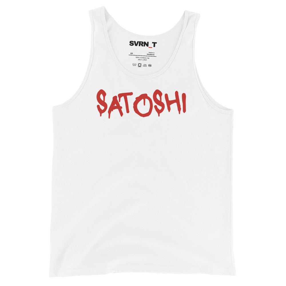 Satoshi Red / Men's Tank Top The Orange Habit | Bitcoin Clothing & Apparel.