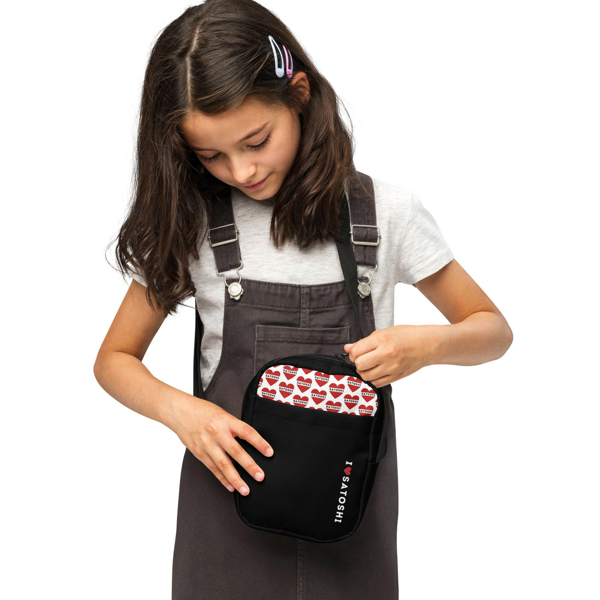 I Heart Satoshi / Crossbody Bag - Nikki Nakamoto Bags - The Orange Habit