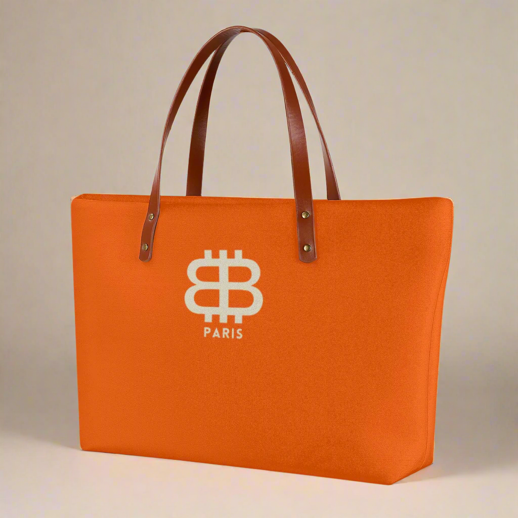 Bitcoin Paris / Scuba Tote - Nikki Nakamoto Bags - The Orange Habit