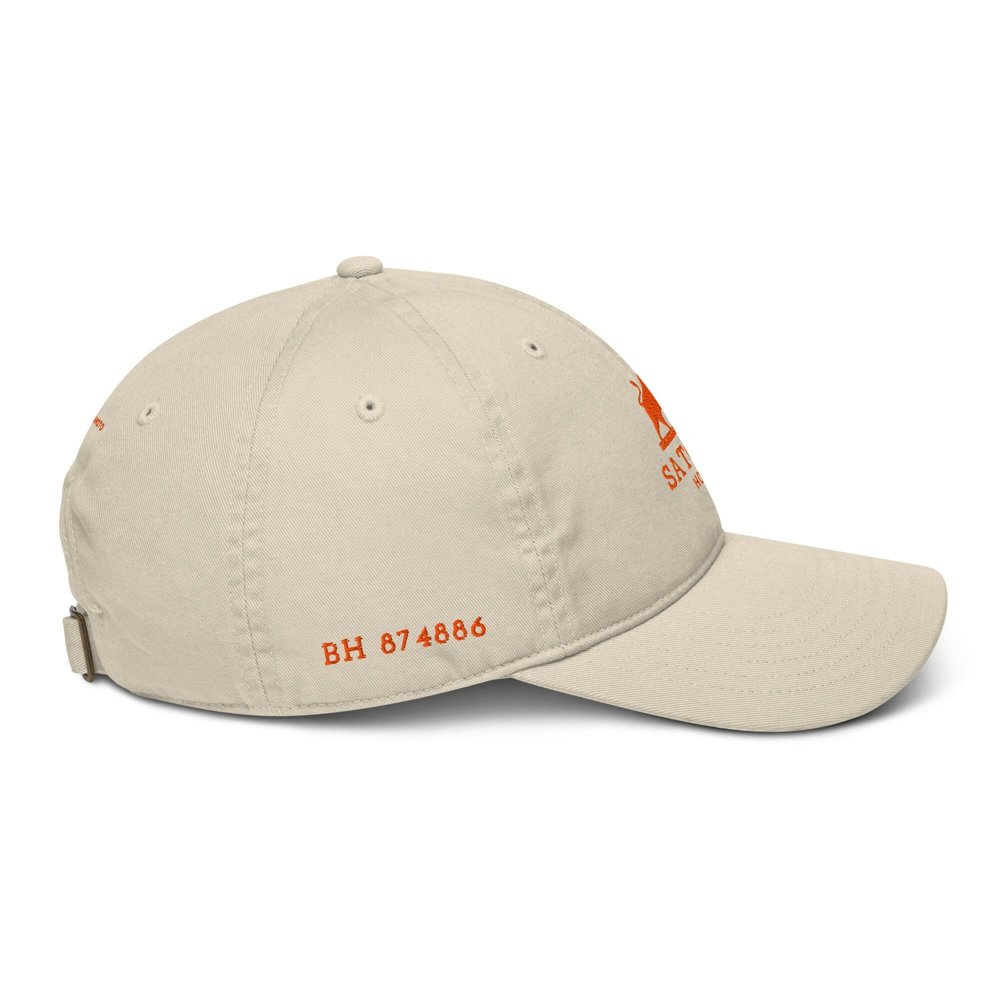 SATOSHI HODLr / Organic Bitcoin Dad Hat - Nikki Nakamoto Hats - The Orange Habit