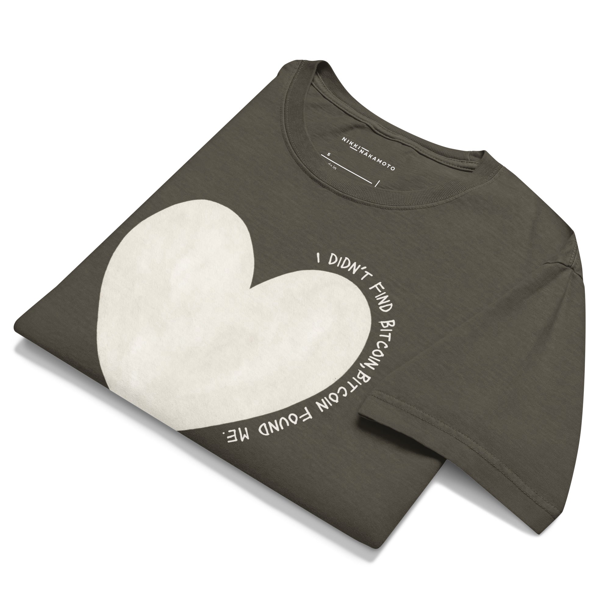 Bitcoin Found Me / Oversized Bitcoin T-Shirt - Nikki Nakamoto - The Orange Habit