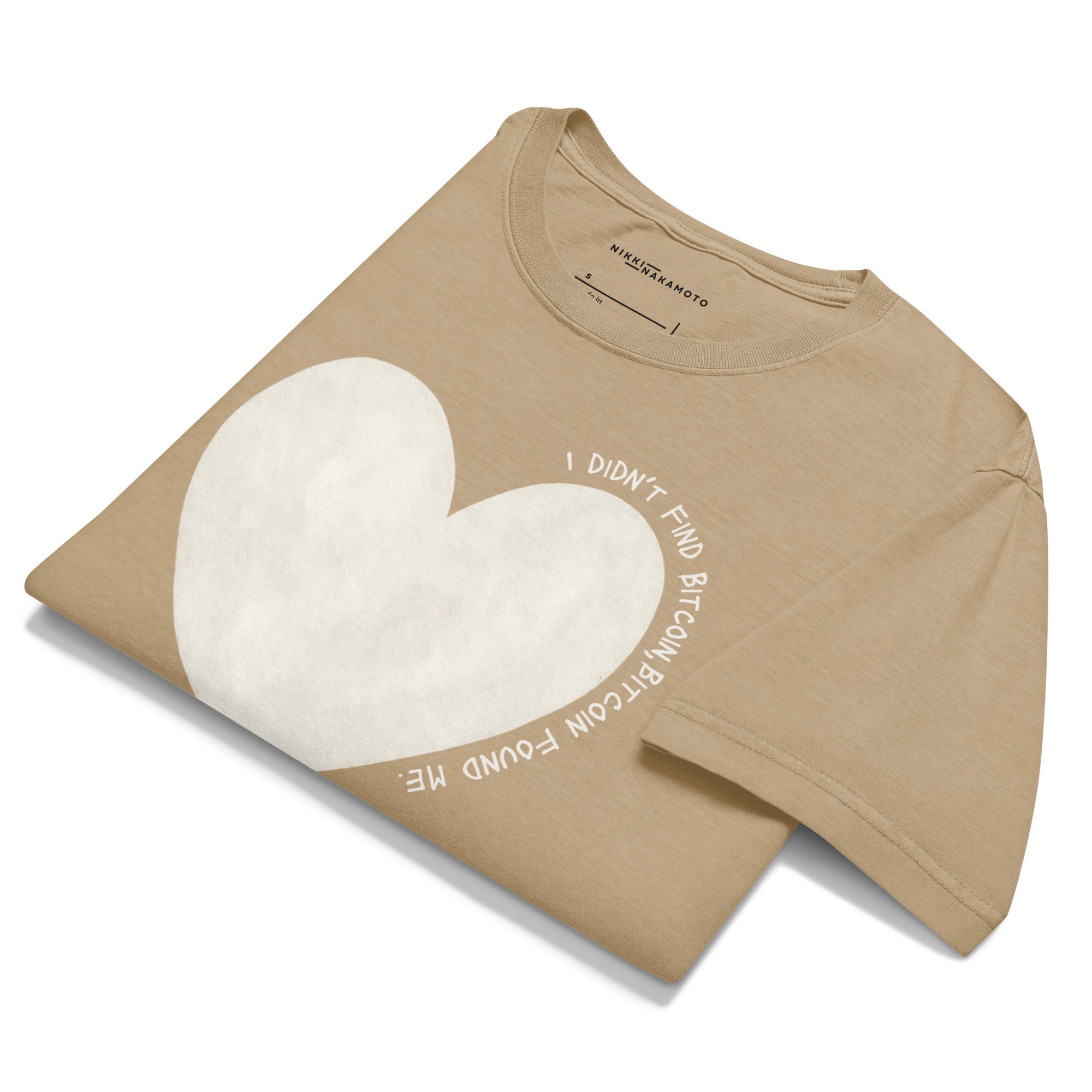 Bitcoin Found Me / Oversized Bitcoin T-Shirt - Nikki Nakamoto - The Orange Habit