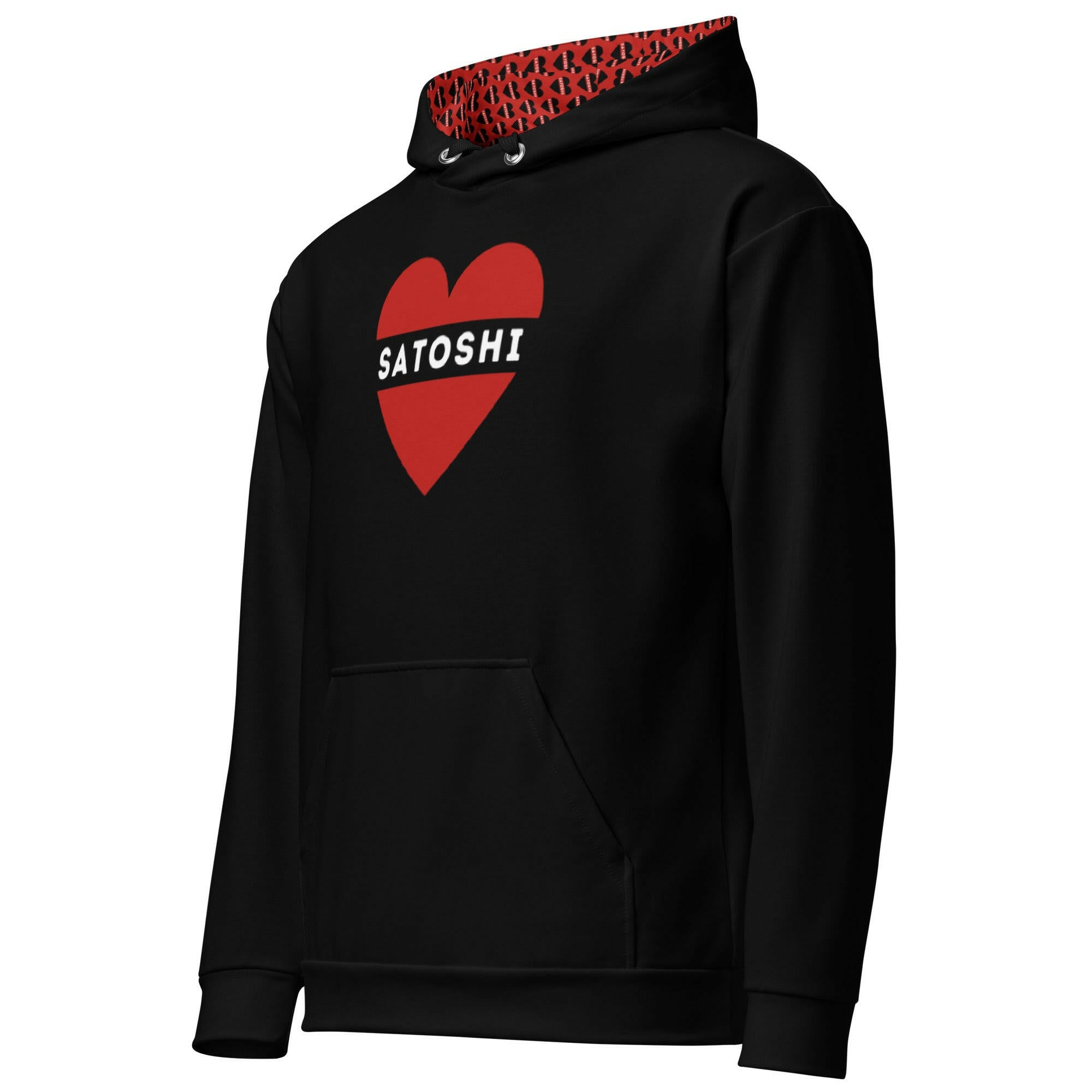 I HEART SATOSHI / Premium Bitcoin Hoodie - Nikki Nakamoto - The Orange Habit